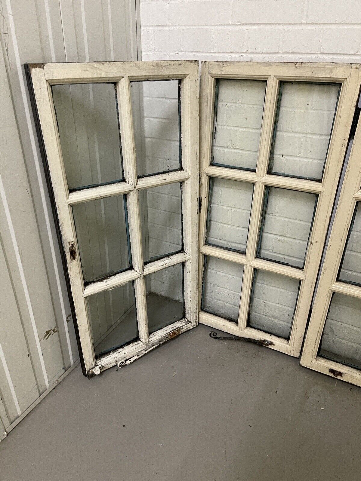 Job Lot Of 4 Reclaimed Old Georgian Panel Wooden Sash Windows