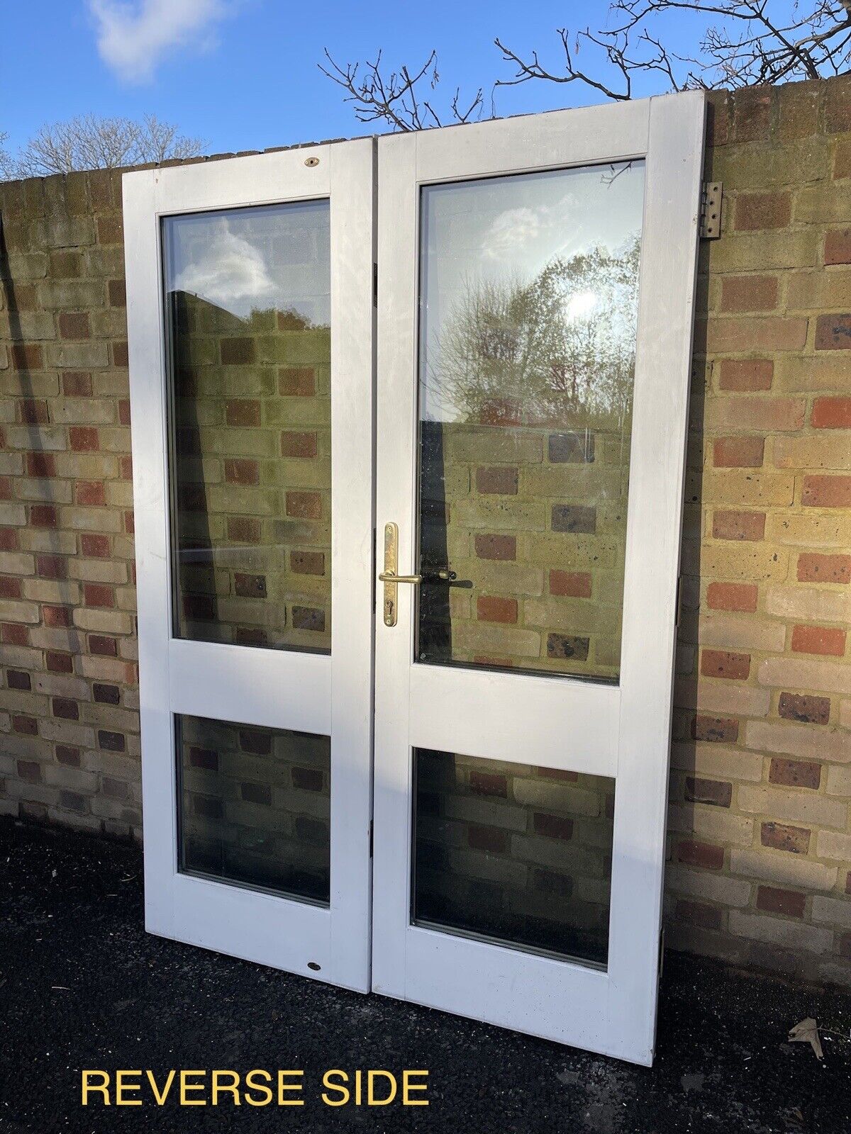 Reclaimed Old French Double Glazed Glass Wooden Double Doors 1365 x 2000mm