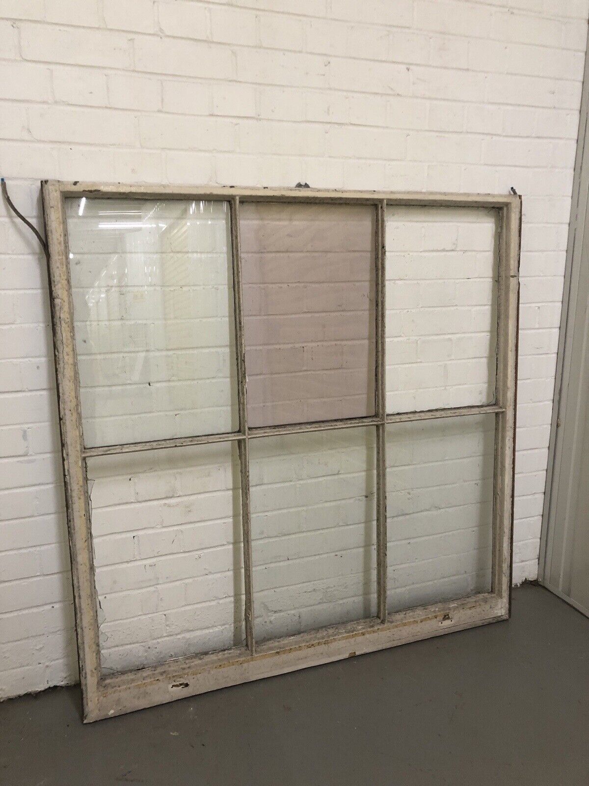 Reclaimed Old Large Georgian 6 Panel Wooden Window 1217 x 1225mm