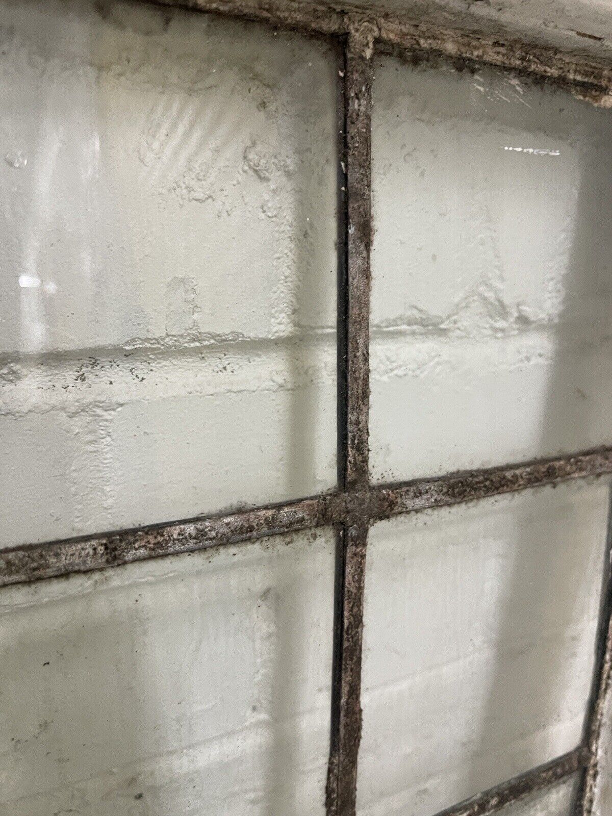 Pair Of Reclaimed Leaded Light Panel Wooden Windows 450 x 555mm 450 x 555mm