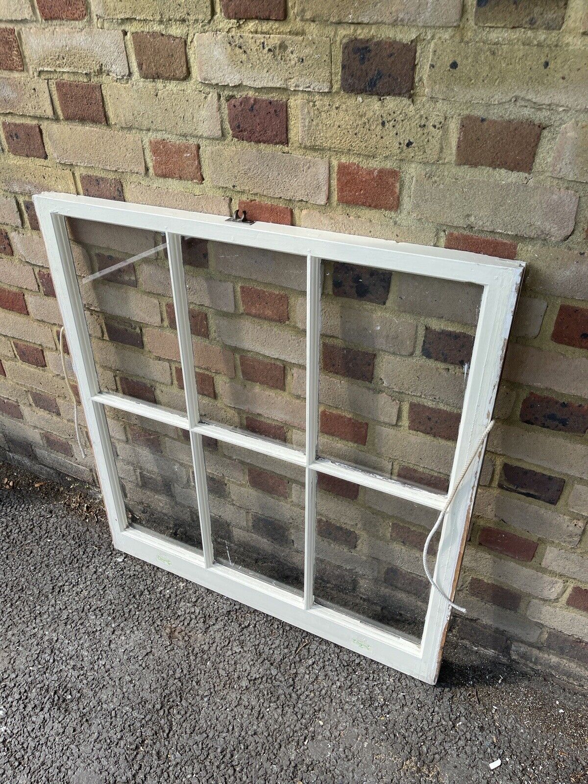 Reclaimed Old Georgian 6 Panel Wooden Window 900 x 945mm