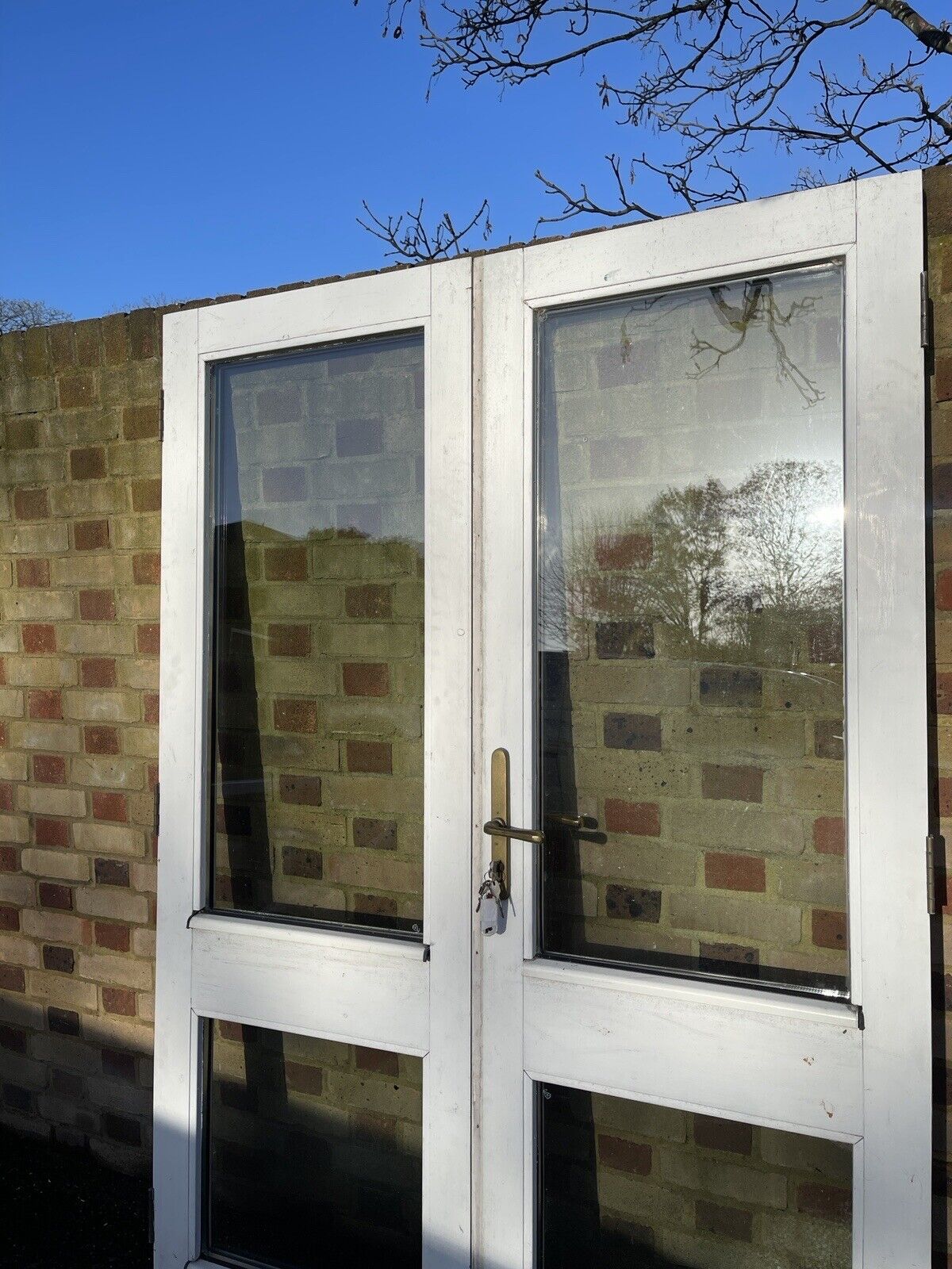 Reclaimed Old French Double Glazed Glass Wooden Double Doors 1365 x 2000mm