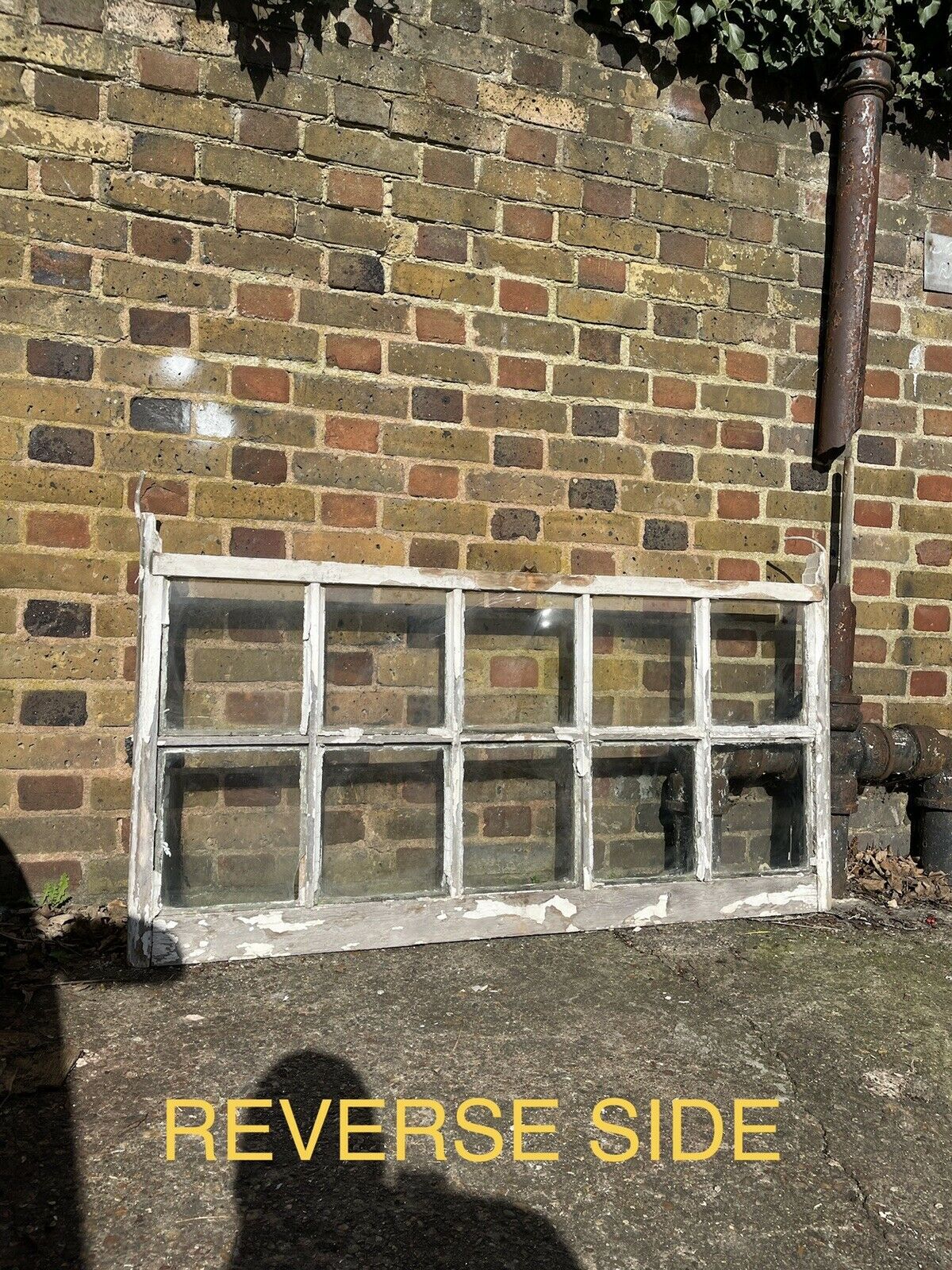 Large Reclaimed Old Georgian 10 Panel Wooden Sash Window