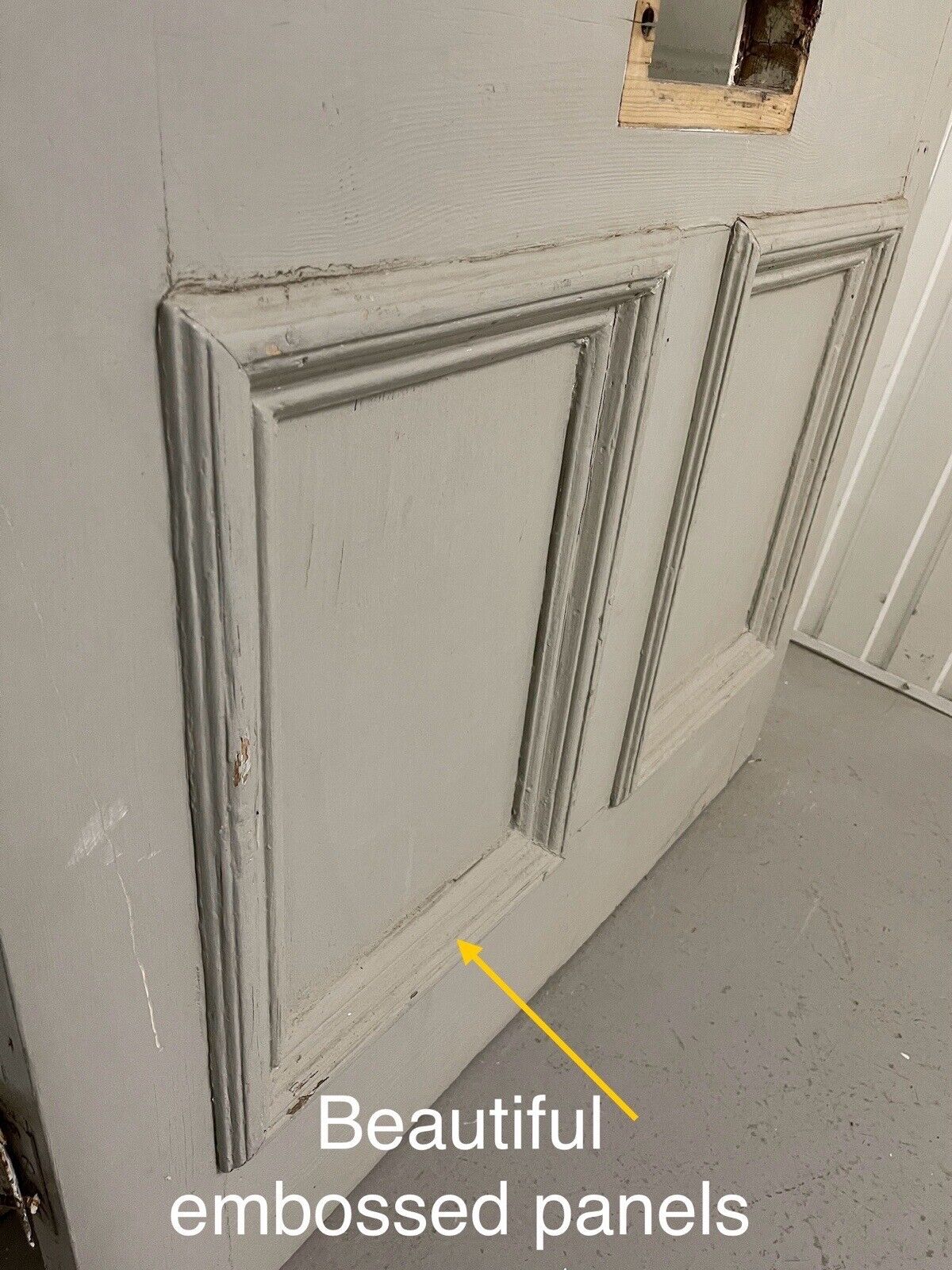 Reclaimed Old Victorian Edwardian Wooden Panel Front Door 2203 x 1095mm