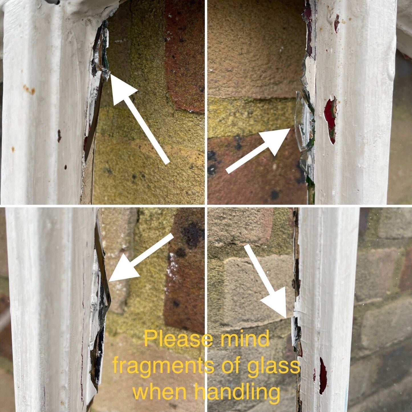 Reclaimed Old Victorian Edwardian Arch Panel Wooden Sash Window 955 x 1055mm