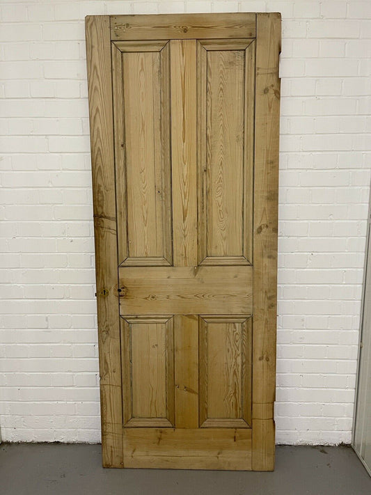Original Vintage Reclaimed Victorian Pine Internal 4 panel Door 1935 x 715mm