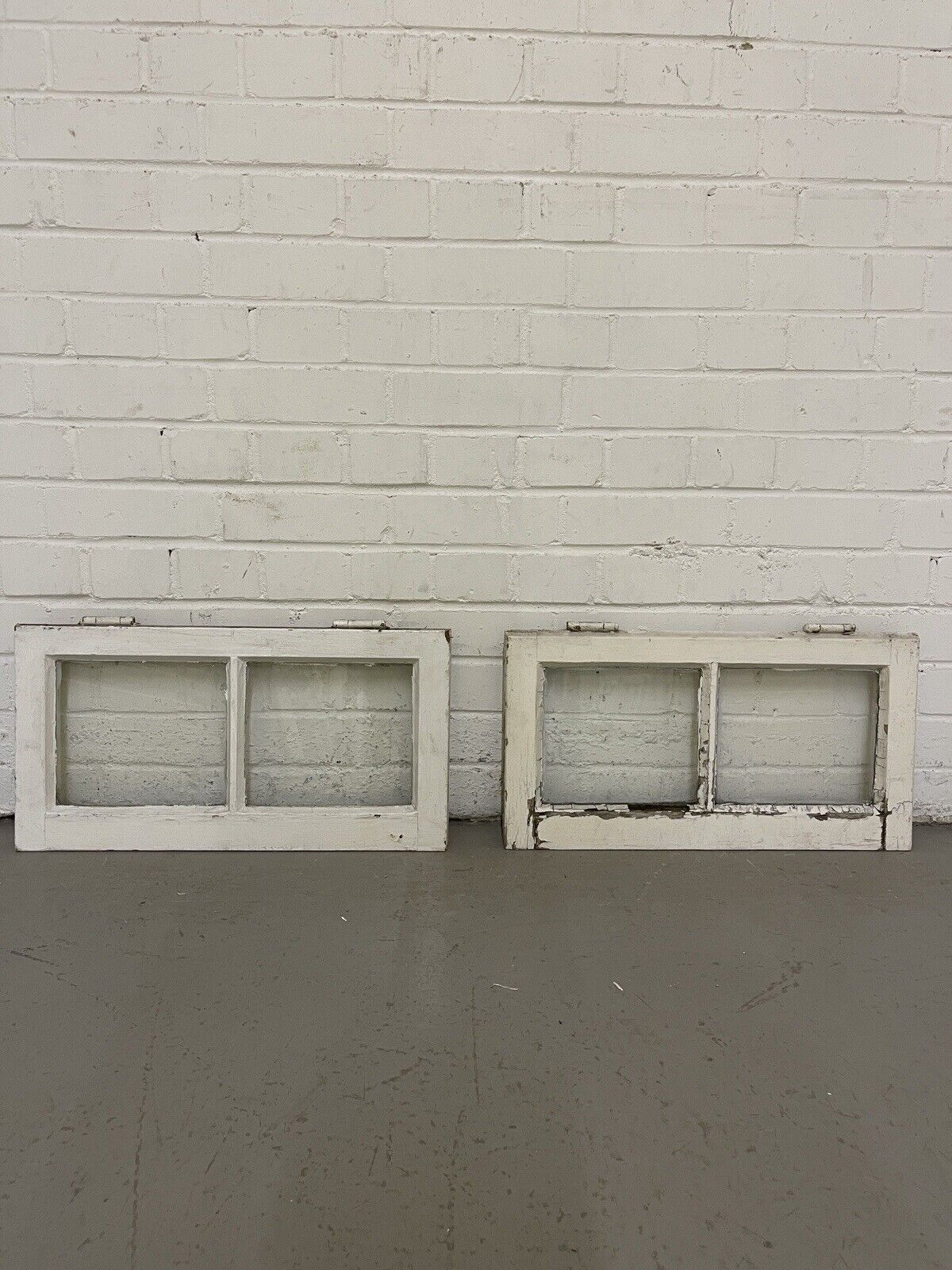 Pair Of Modern Georgian 2 Panel Wooden Windows 565 x 295mm 559 x 290mm