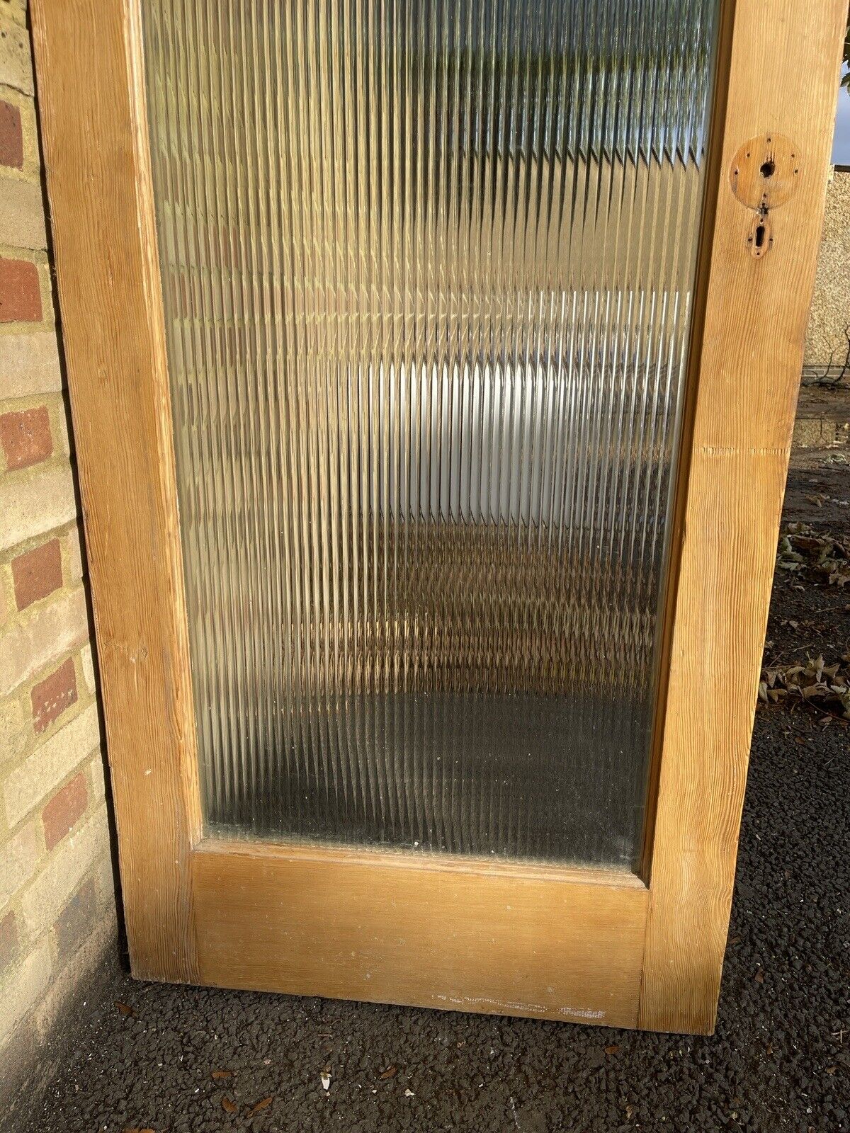 Reclaimed Reeded Glass Internal Or External Door 2025 x 812mm