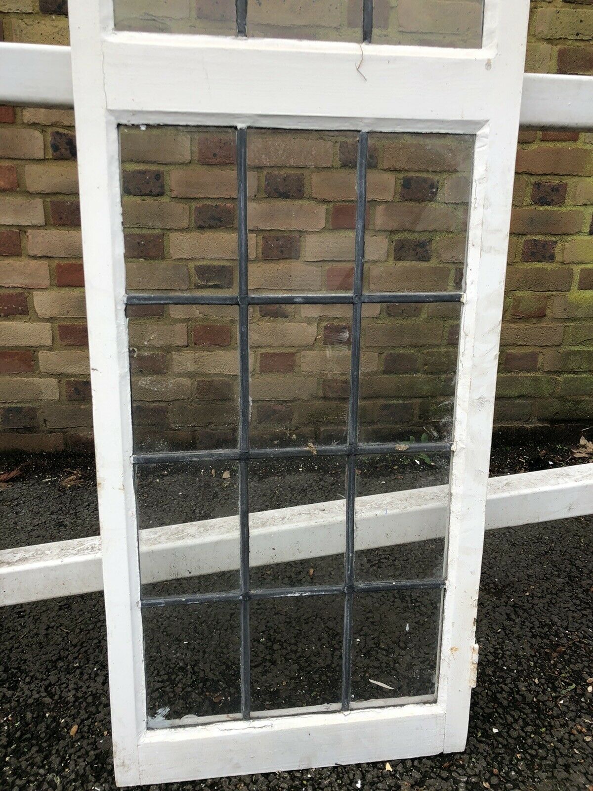 Reclaimed Leaded Light Panel Wooden Window