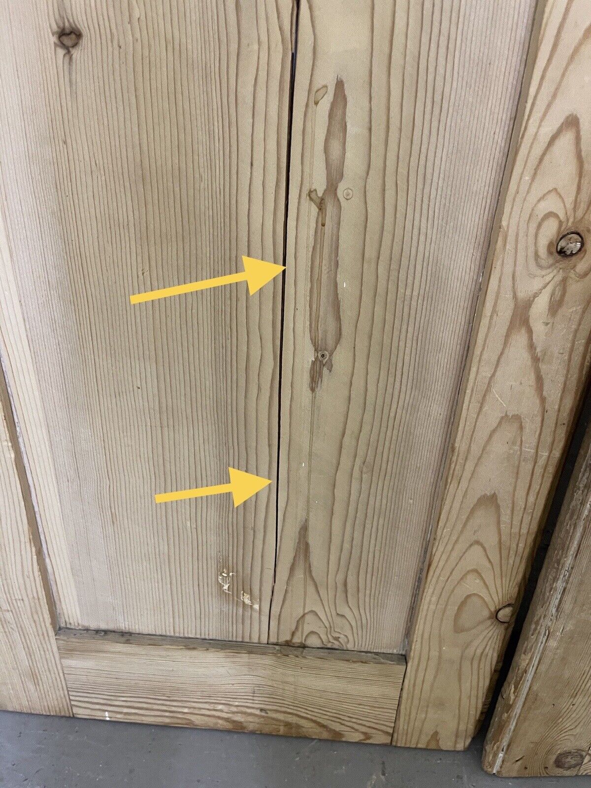 Pair Of Reclaimed Interlocking Victorian Pine  Alcove Cupboard Doors 1605 x 887