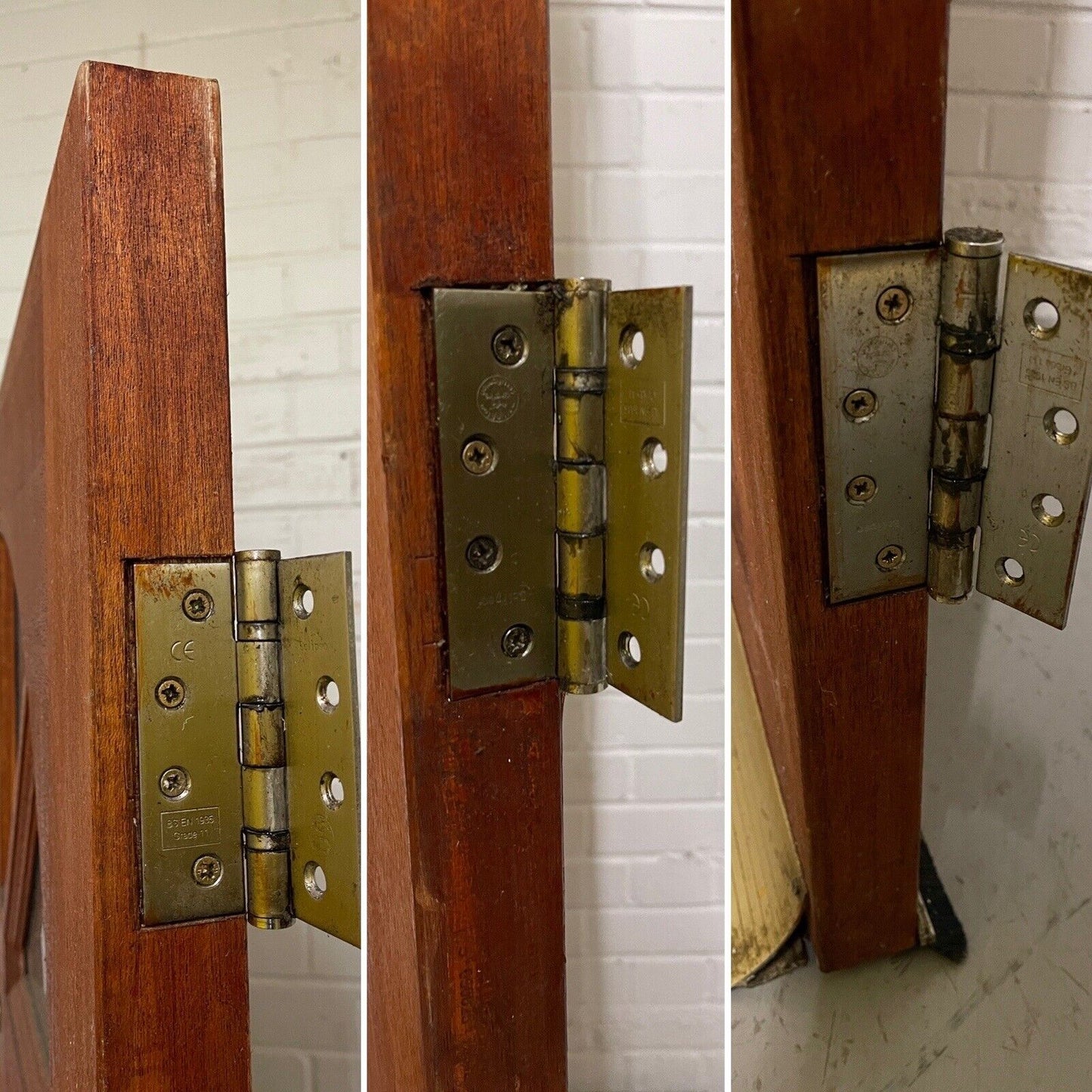 Reclaimed Carolina Old Toughened Glazed  Glass Wooden Door 1955 x 840mm