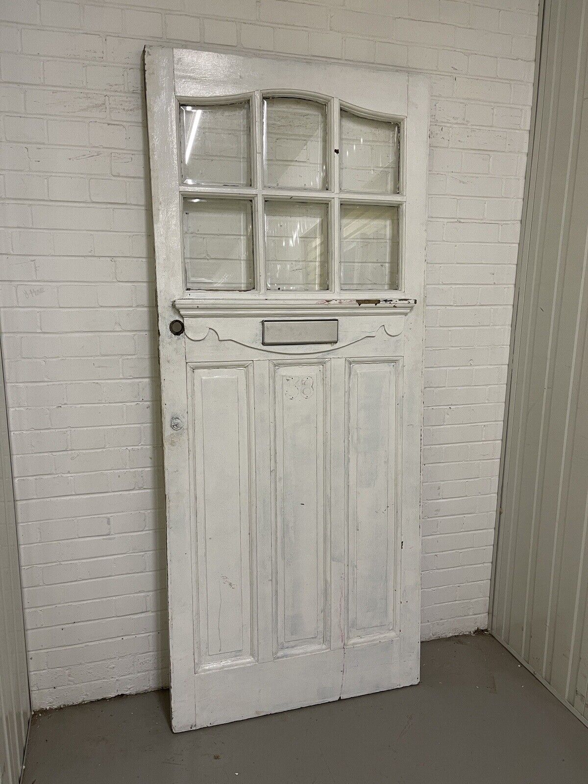 Reclaimed Edwardian Wooden Panel External Front Door 2130 or 2135 x 910mm
