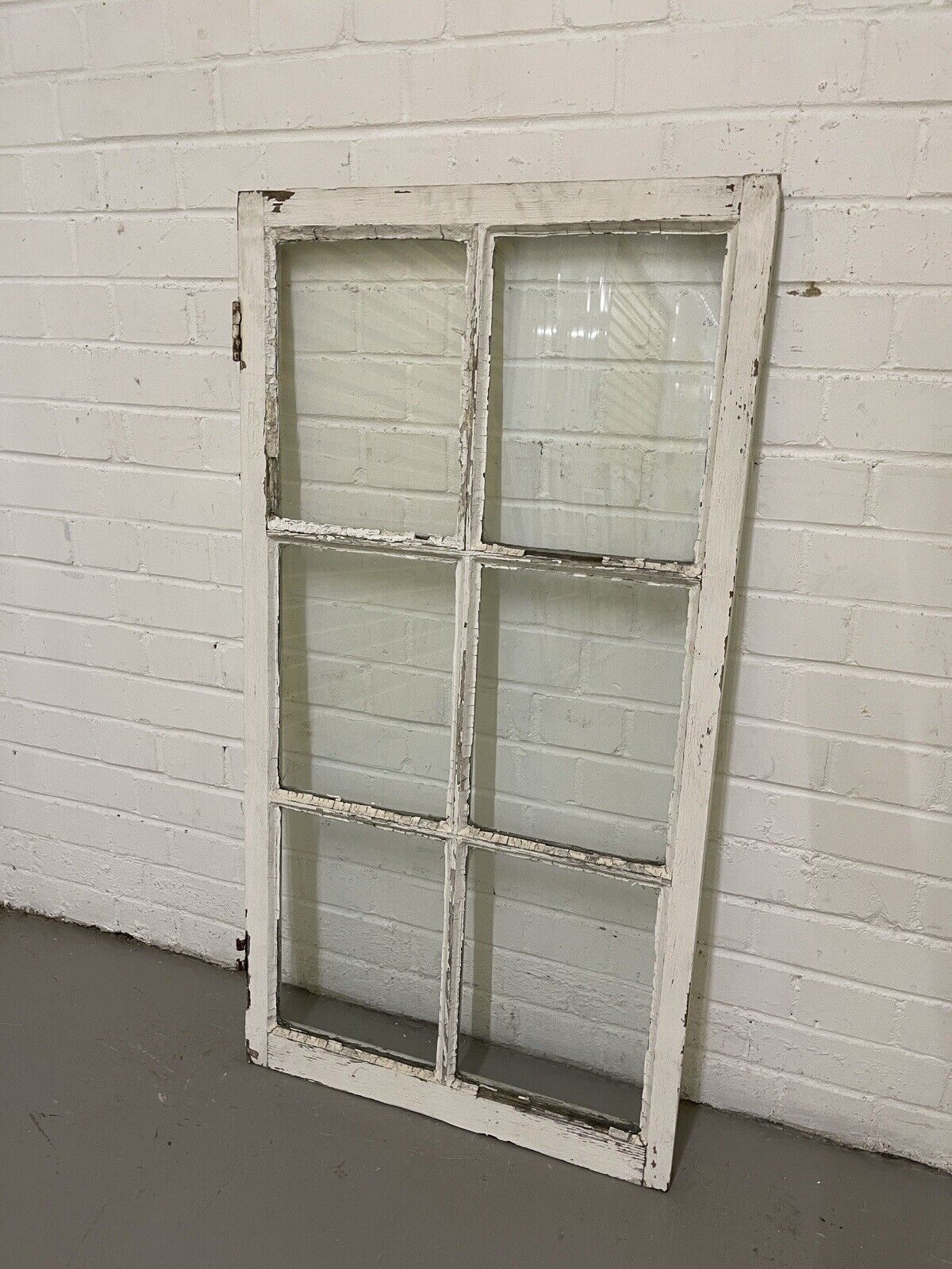 Reclaimed Old Georgian 6 Panel Wooden Window 575 x 1095mm