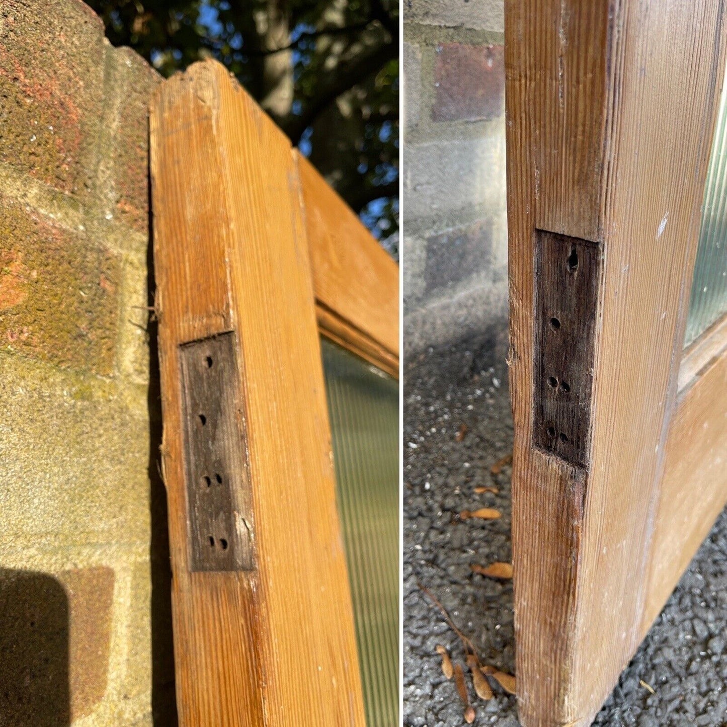 Reclaimed Reeded Glass Internal Or External Door 2025 x 812mm