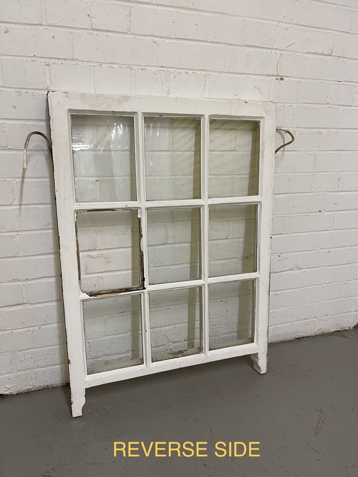 Reclaimed Old Georgian 9 Panel Wooden Window 680 x 925mm