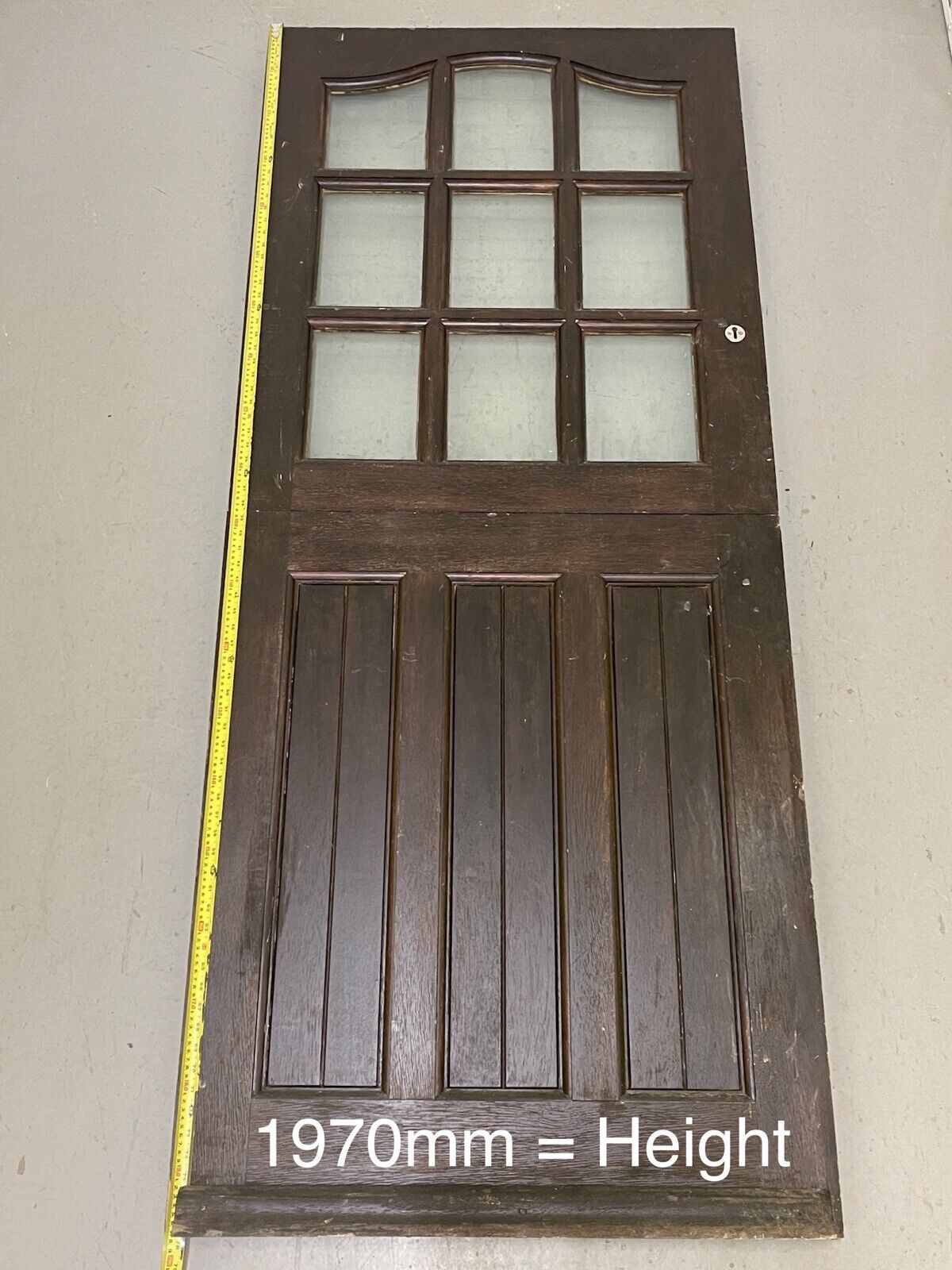 Solid Hardwood External Glass panel Stable Door 1970 X 830mm