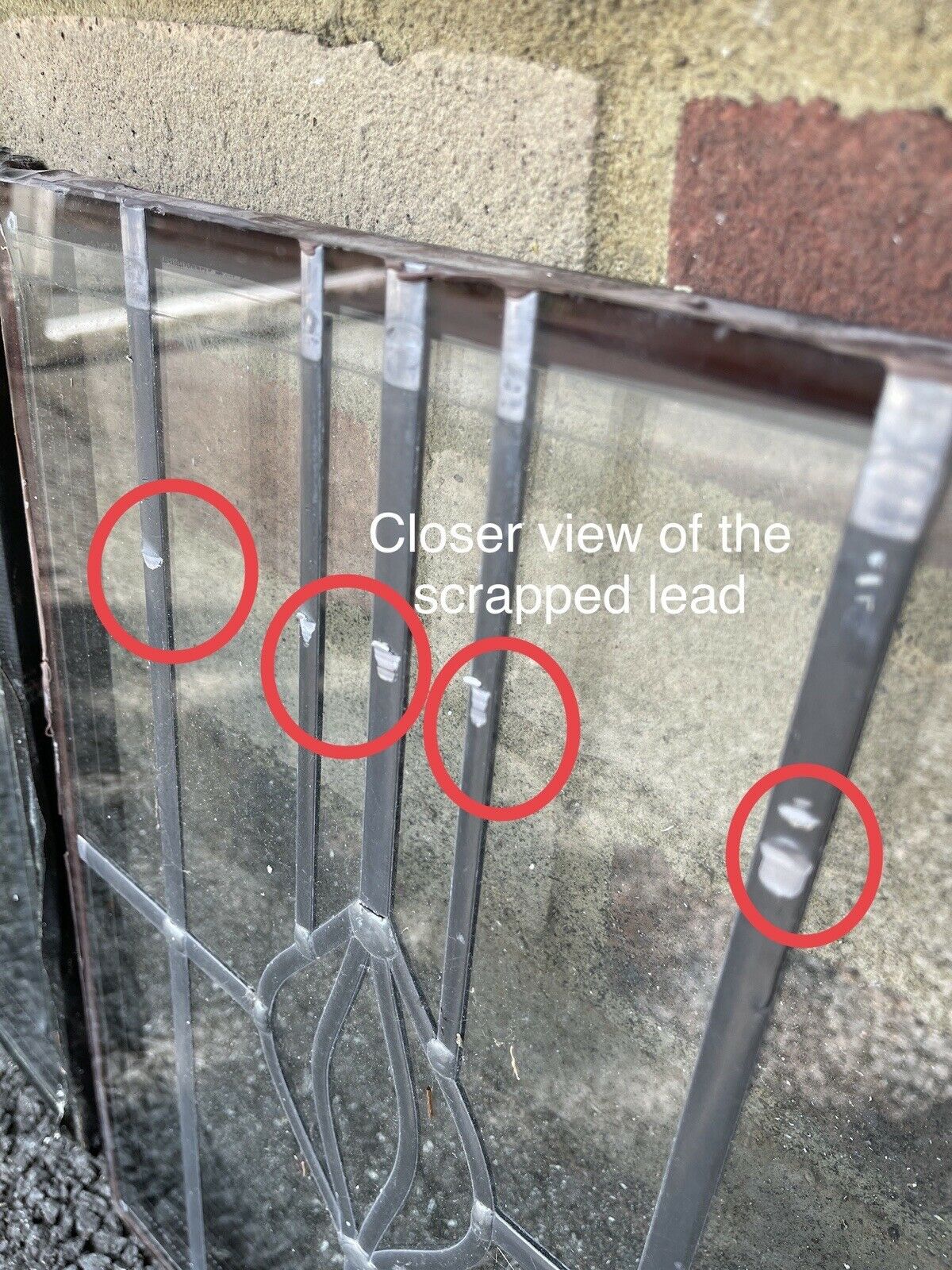 Job Lot Of Five Leaded Light Double Glazed Stained Glass Panes Panels