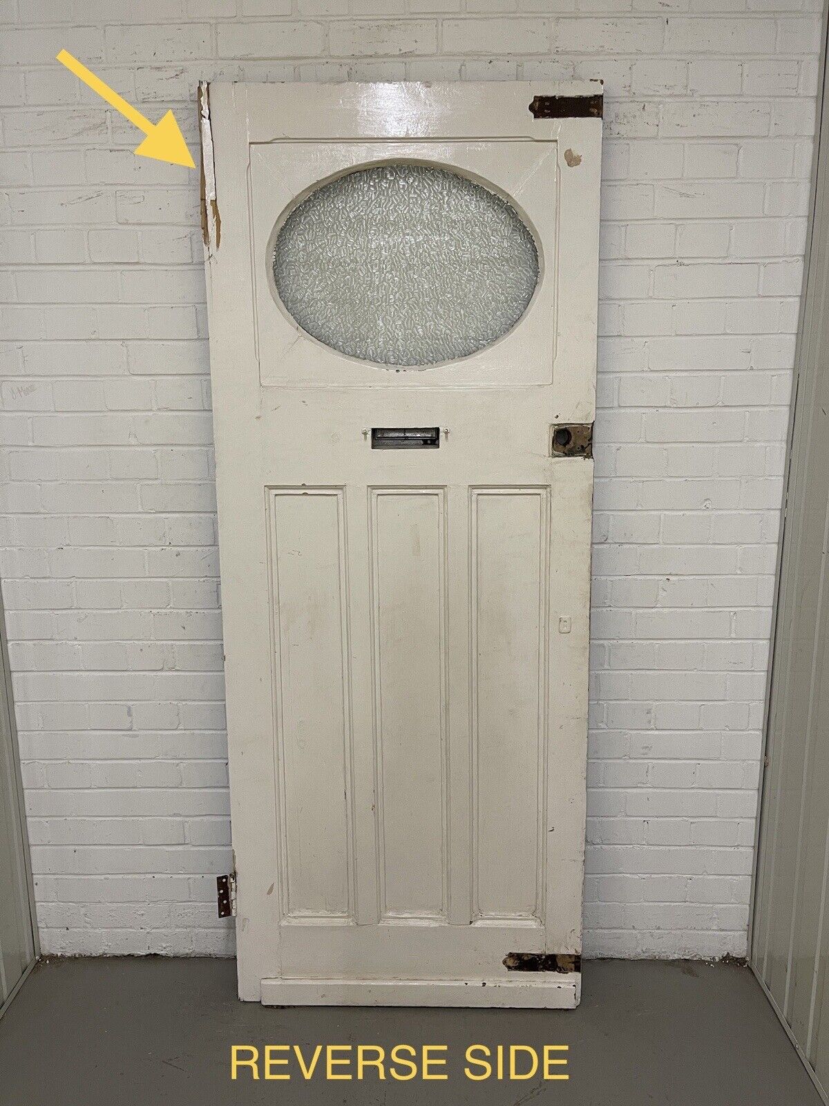 Reclaimed Old 1930s Art Deco Edwardian Timber Wooden Front Door 2025 x 810mm