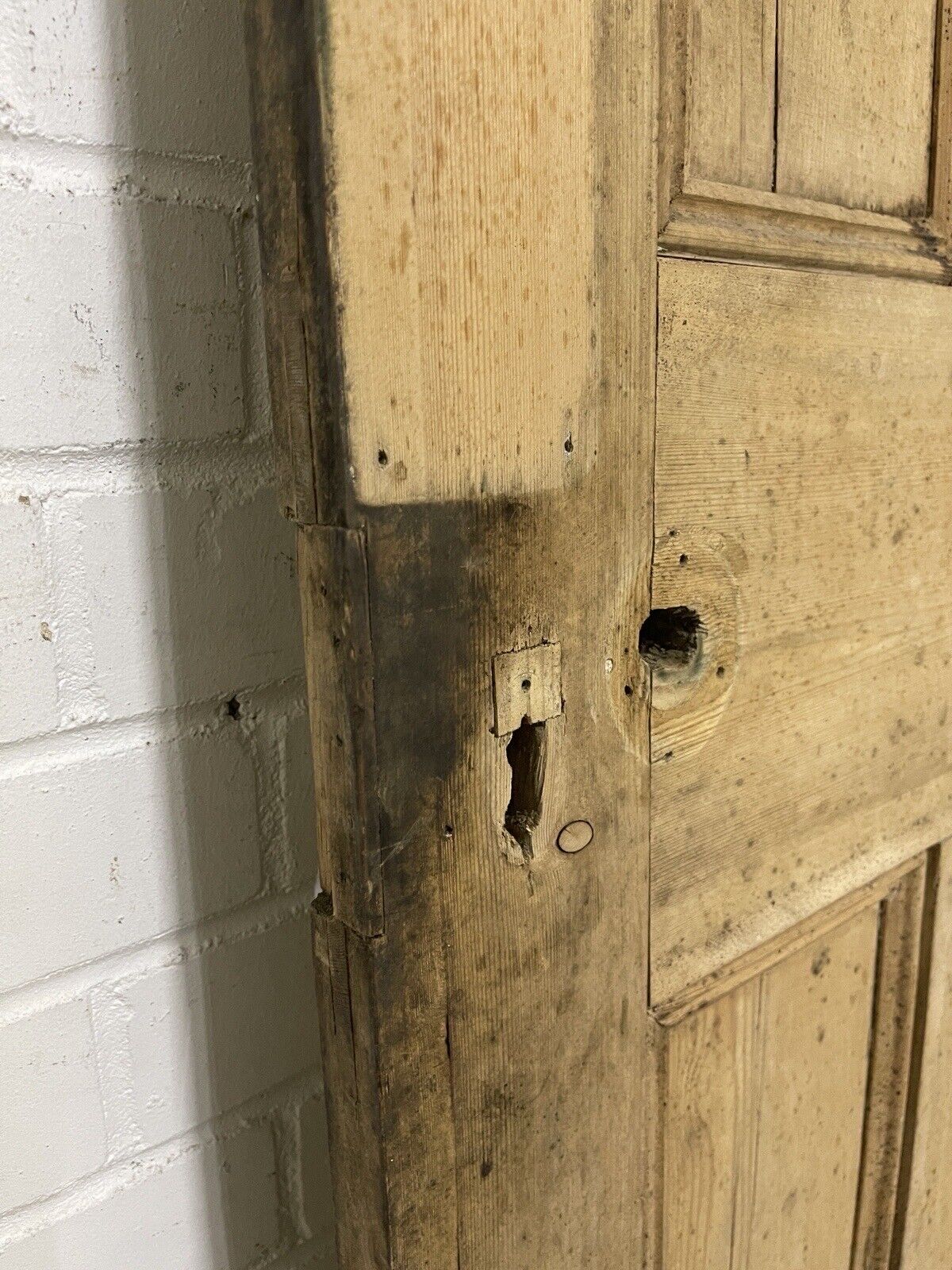 Distressed Reclaimed Victorian Pine Internal 4 panel Door 1910 x 695mm Or 690mm