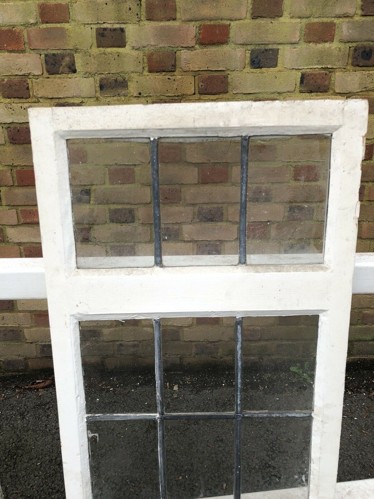 Reclaimed Leaded Light Panel Wooden Window