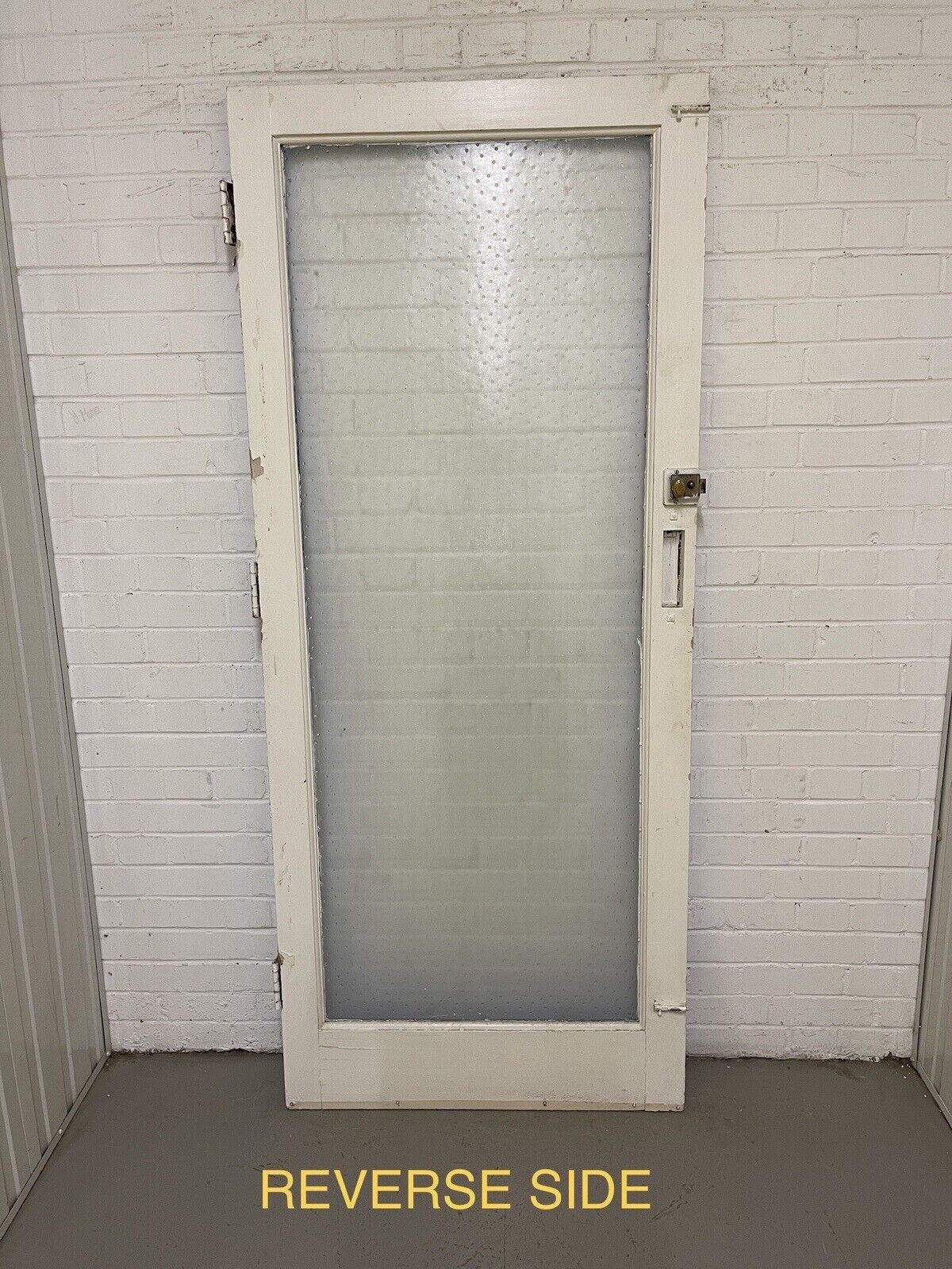 Reclaimed Polka Dot Raised 50s 60s 70s Glass External Door 1963 x 830mm