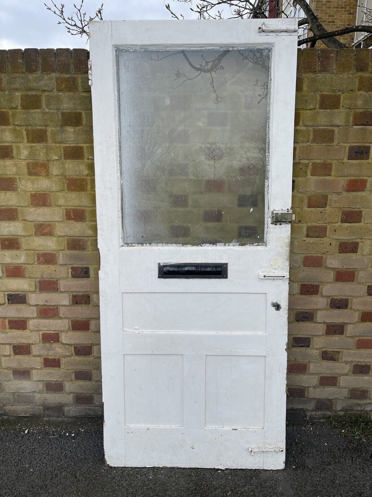 Reclaimed Victorian Edwardian Wooden Panel External Front Door 2125 x 910mm