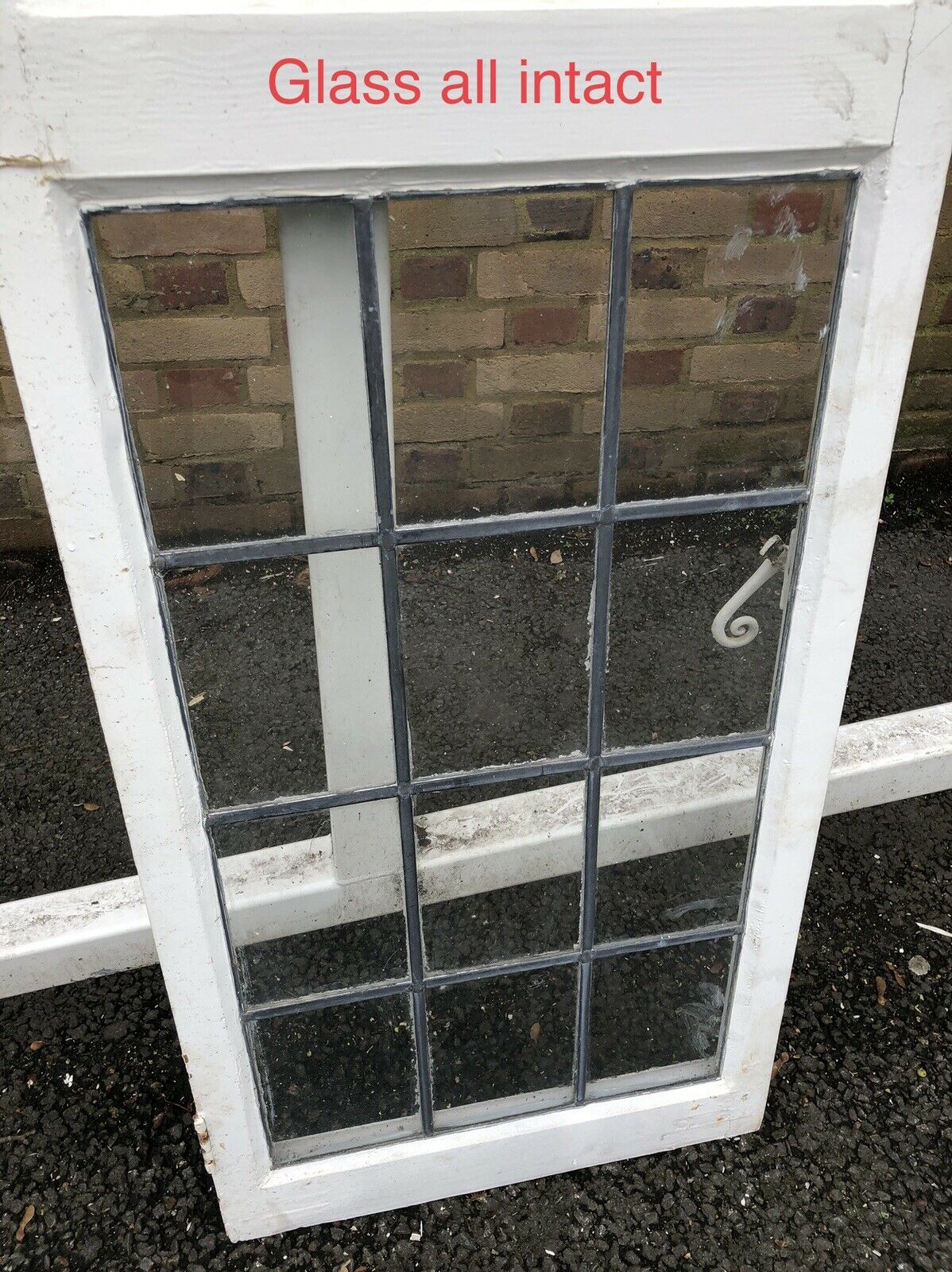Reclaimed Leaded Light Panel Wooden Window