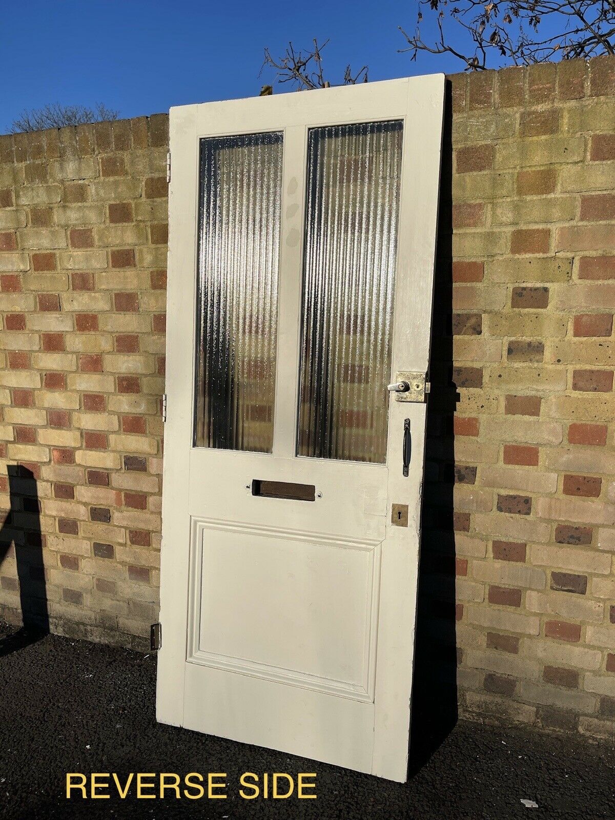 Reclaimed Victorian Edwardian Wooden Panel External Front Door 2030 x 865mm