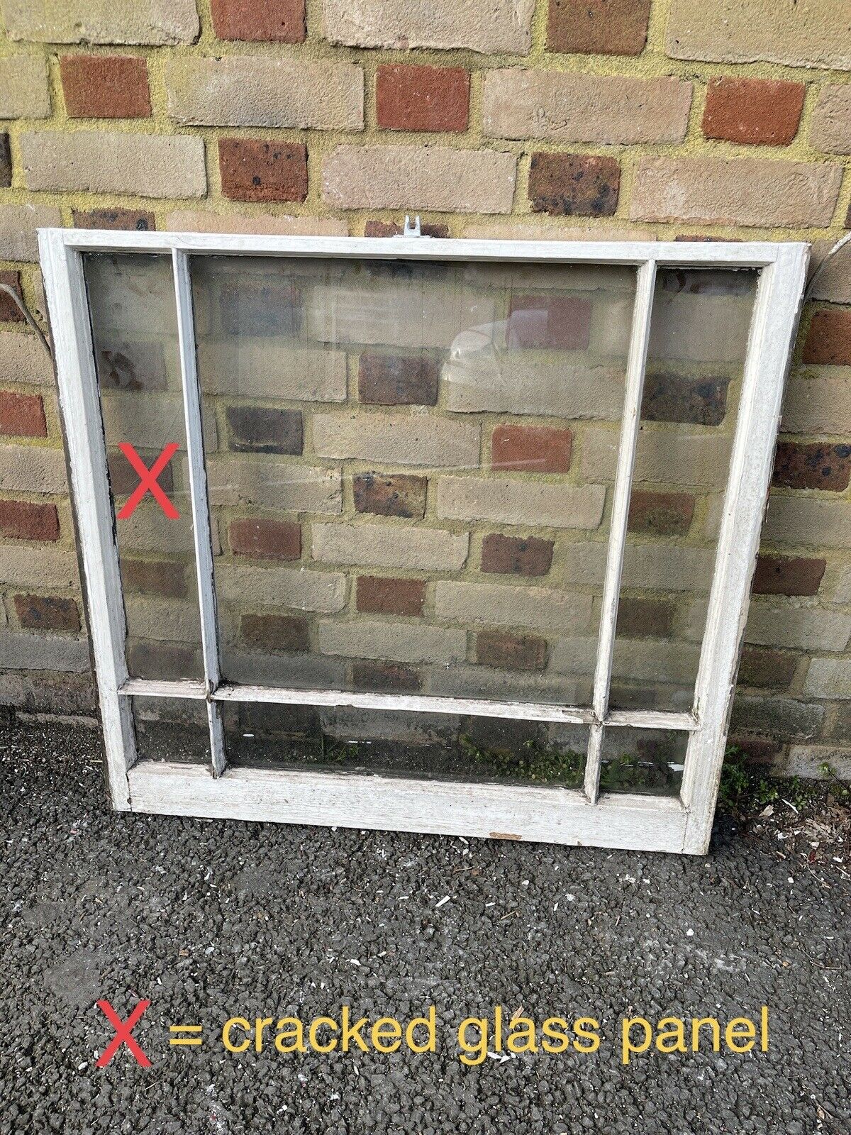 Reclaimed Old Edwardian 6 Panel Wooden Panel Sash Window
