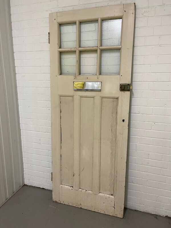 Reclaimed Victorian Wooden Panel External Front Door 2030 x 815mm