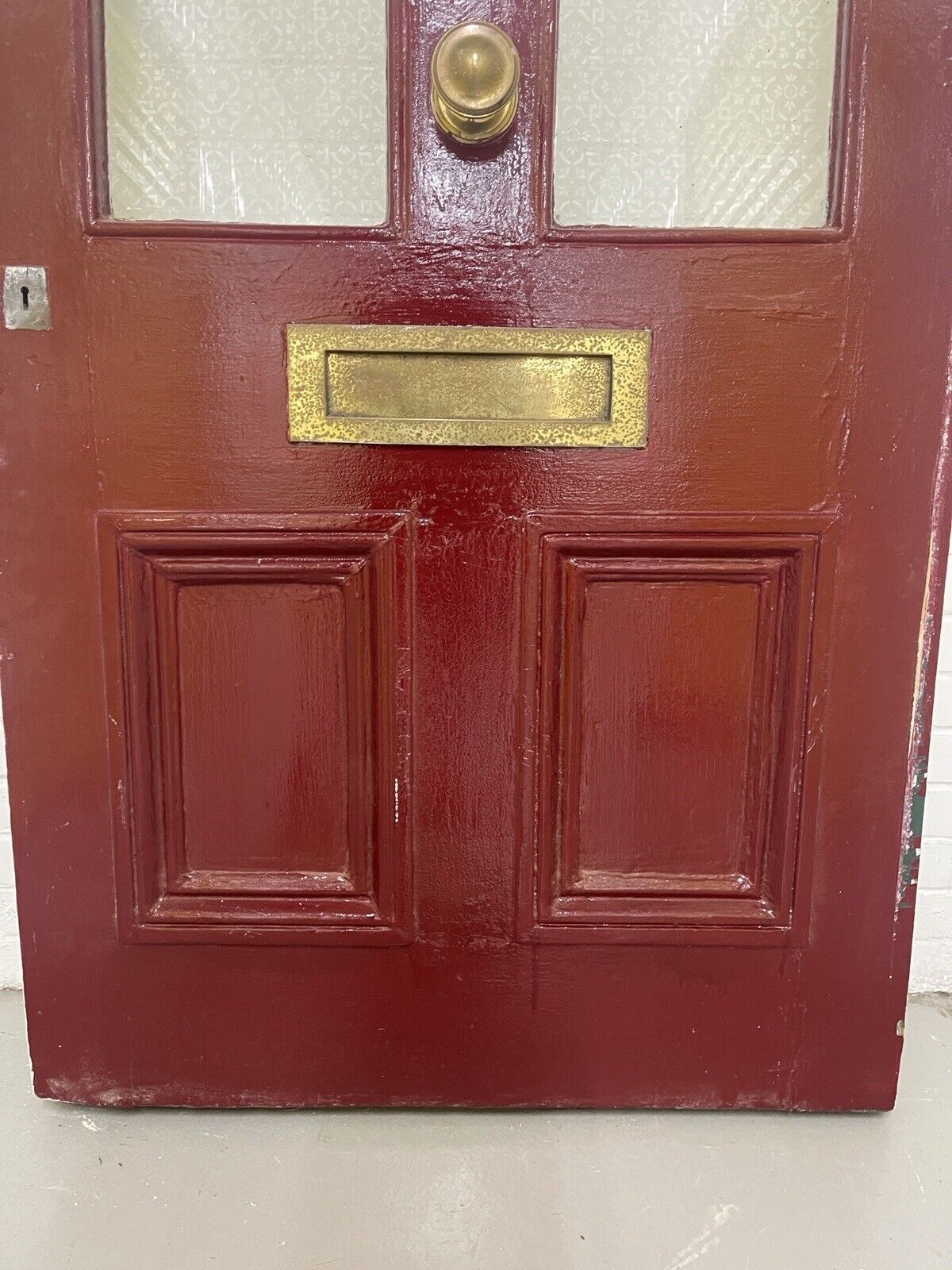 Reclaimed Old Victorian Wooden Panel Front Door Etched Glass 2170 or 2175 x 990