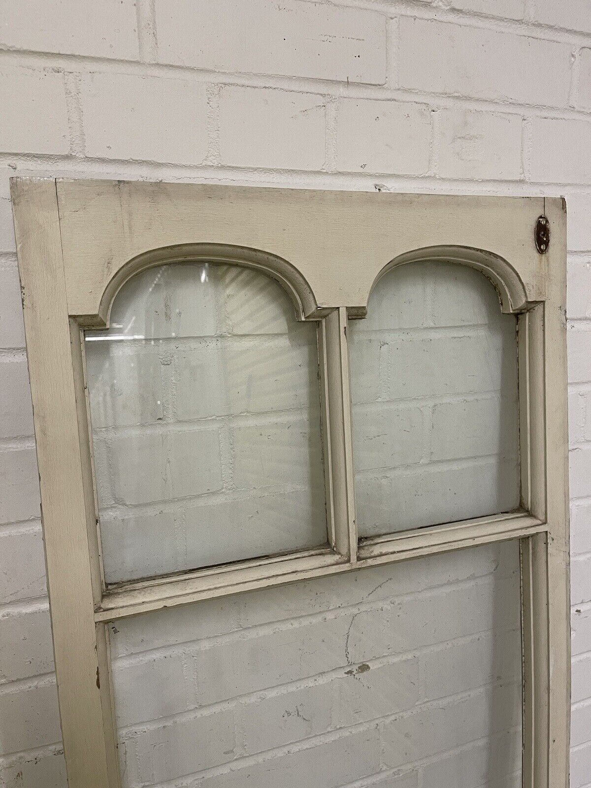 Pair Of Reclaimed Edwardian French Wooden Panel Windows 1512 x 532 1512 x 532mm