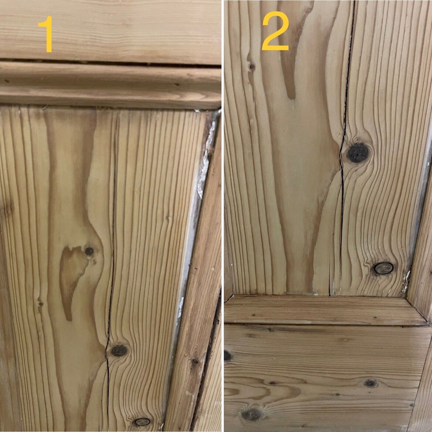 Original Vintage Reclaimed Victorian Pine Internal 4 panel Door 1993 x 825mm