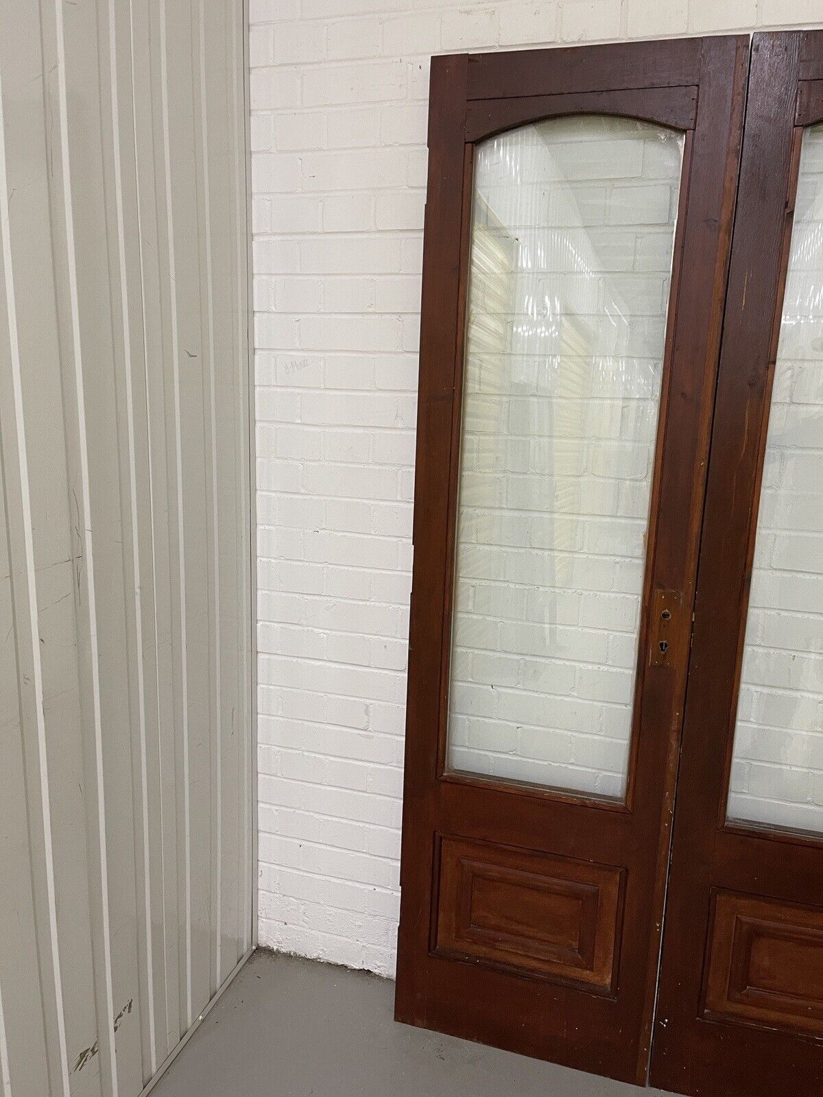 Reclaimed Old French Double Glazed Glass Wooden Double Doors 1980 x 1100mm