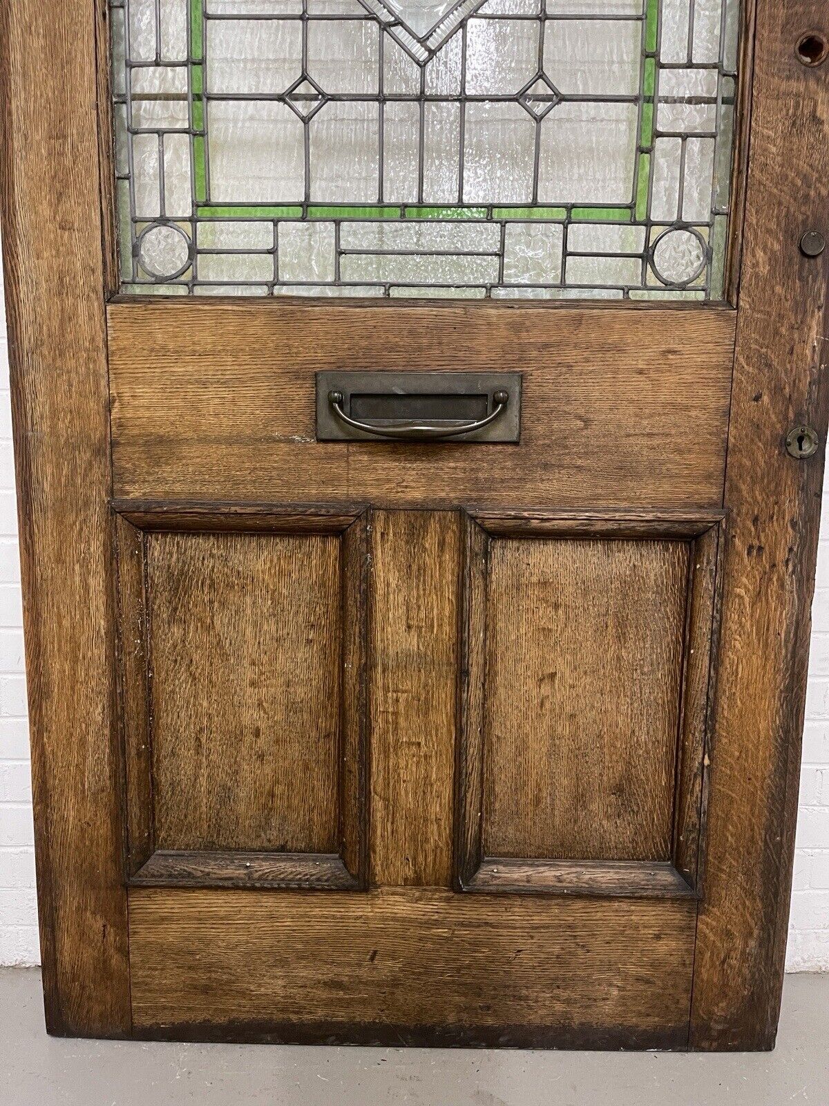 Reclaimed Arts And Crafts Old Oak Wooden Front Door 2120 Or 2125 x 1140mm