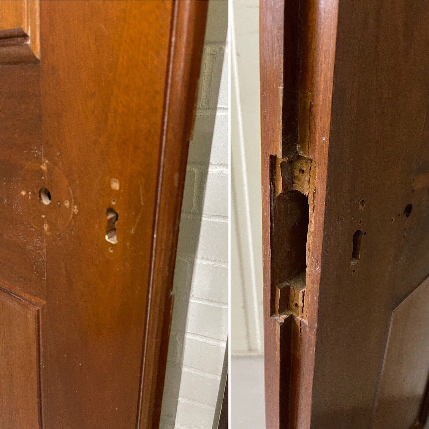 Reclaimed Large French Mahogany Wooden Double Doors Provenance Knightsbridge