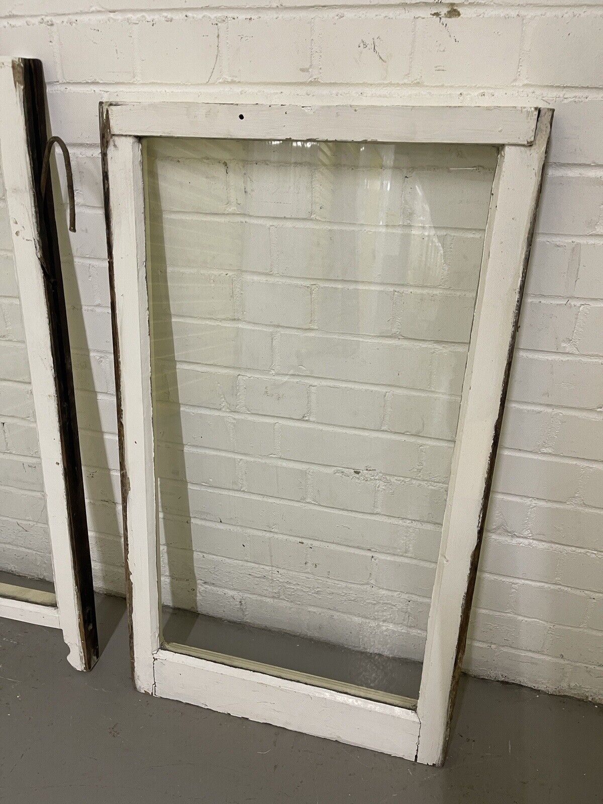Two Pairs Of Reclaimed Old Victorian Panel Wooden Panel Sash Window