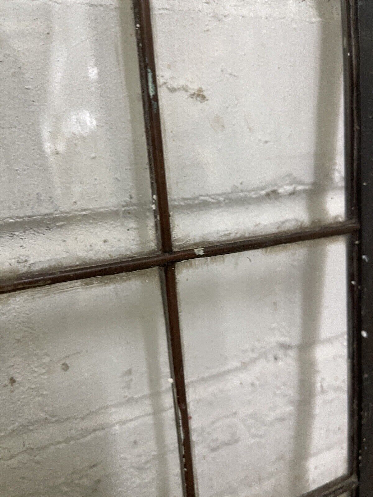 Pair Of Reclaimed Arts & Crafts Copper Window Glass Panes Panels 363mm x 255mm