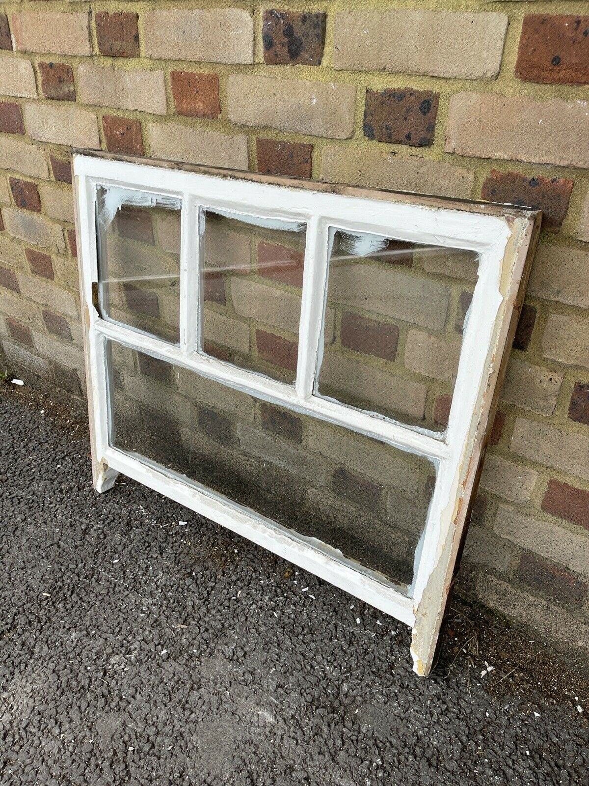 Reclaimed Old Georgian 4 Panel Wooden Sash Window 805 x 705mm