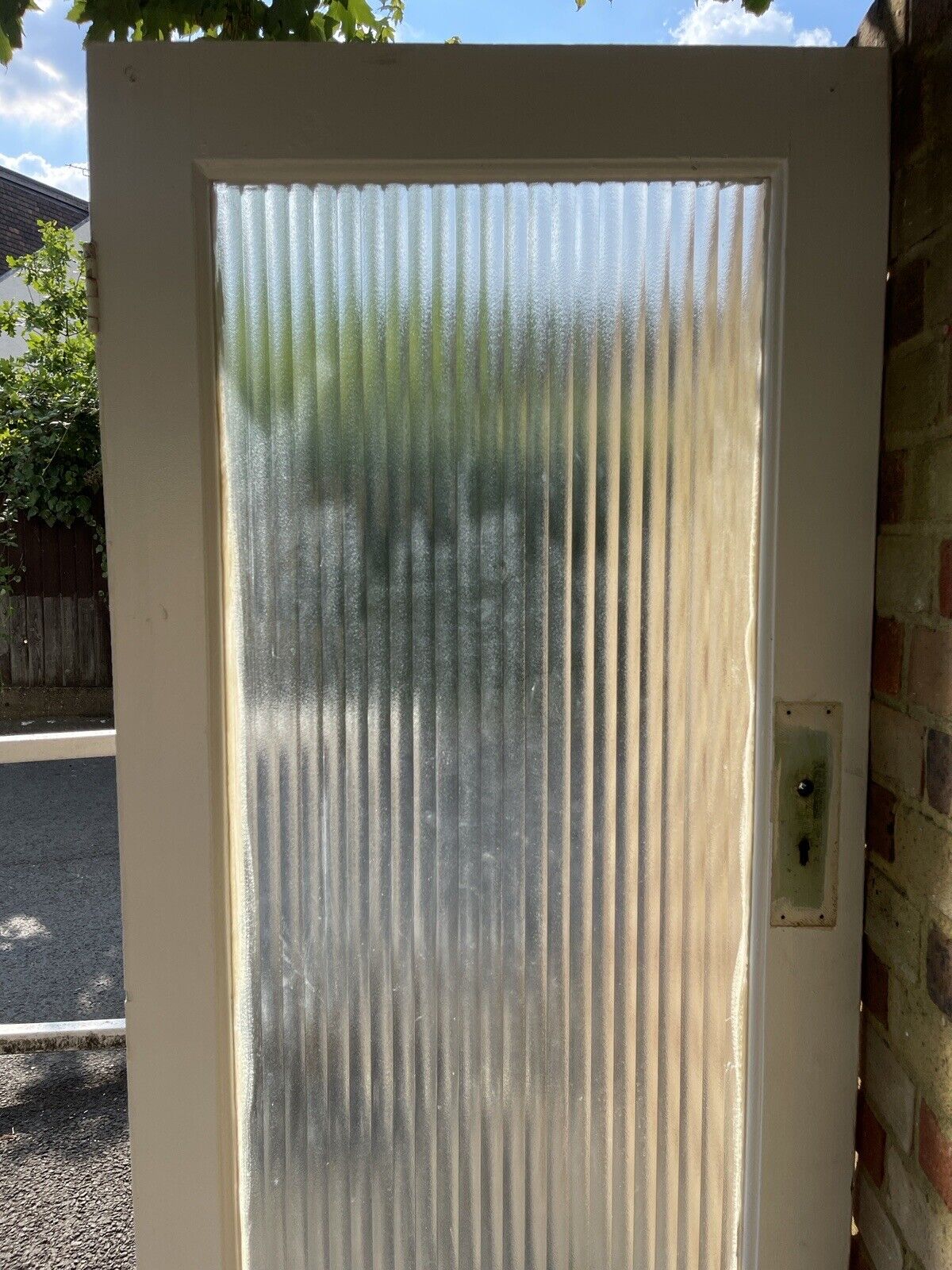Reclaimed Reeded Glass Internal Or External Door 1930 x 715mm