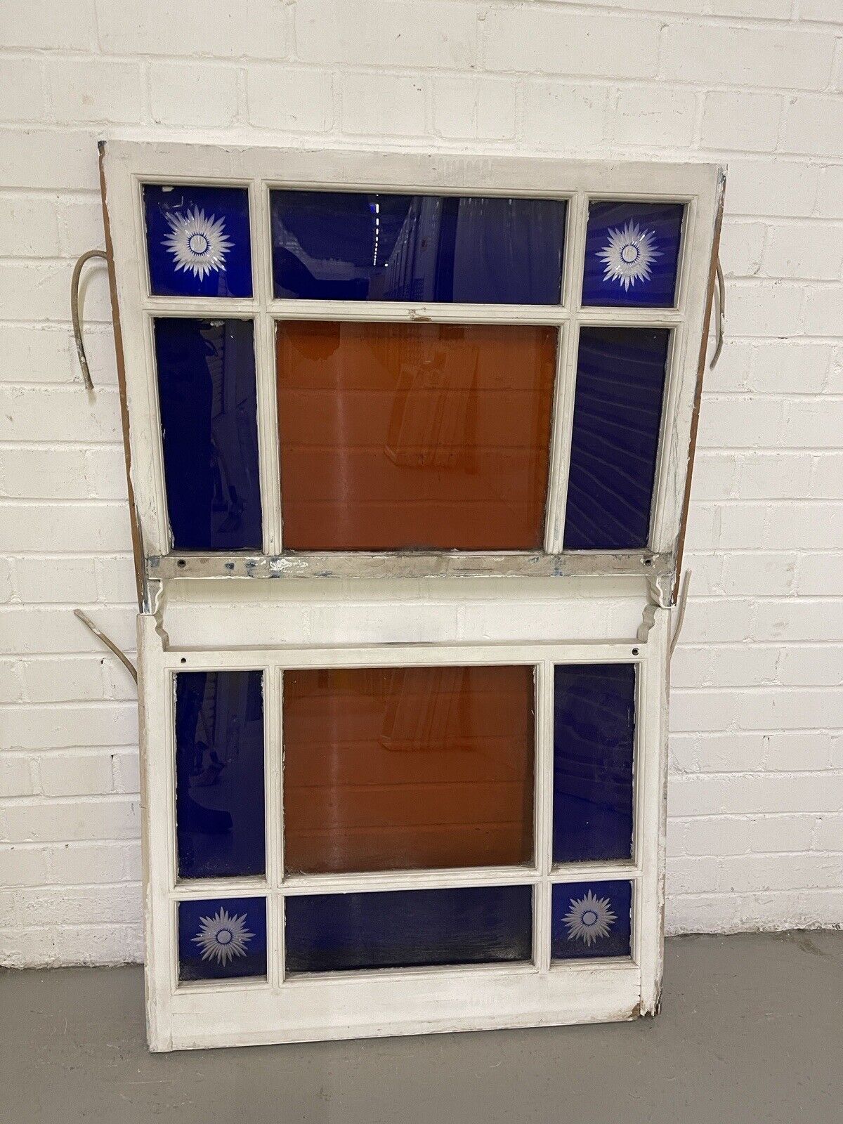 Pair Of Reclaimed Edwardian Glory Stars Wooden Panel Sash Window 590x764 634x764