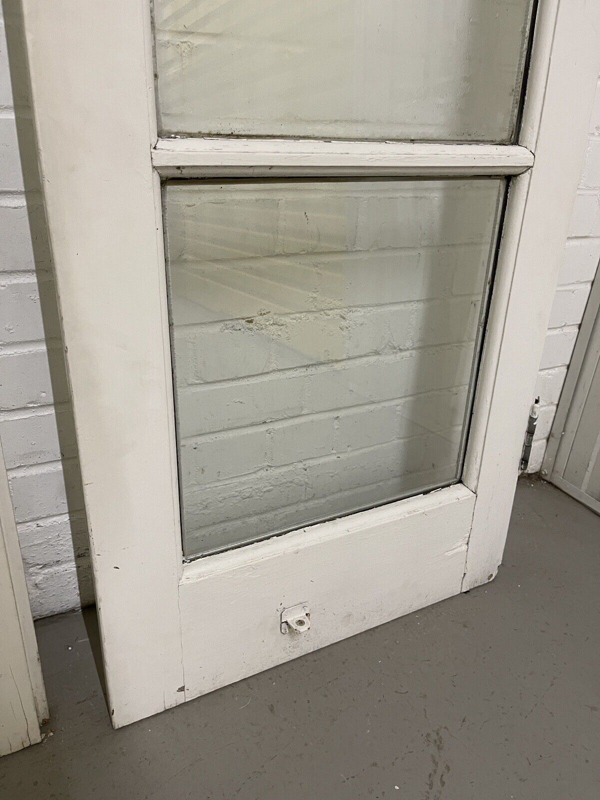 Reclaimed Old French Double Glazed Glass Wooden Double Doors 1980 x 1167mm