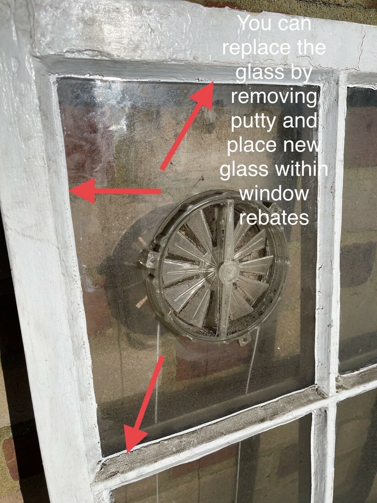 Modern Georgian 6 Panel Wooden Window 563 x 1052mm