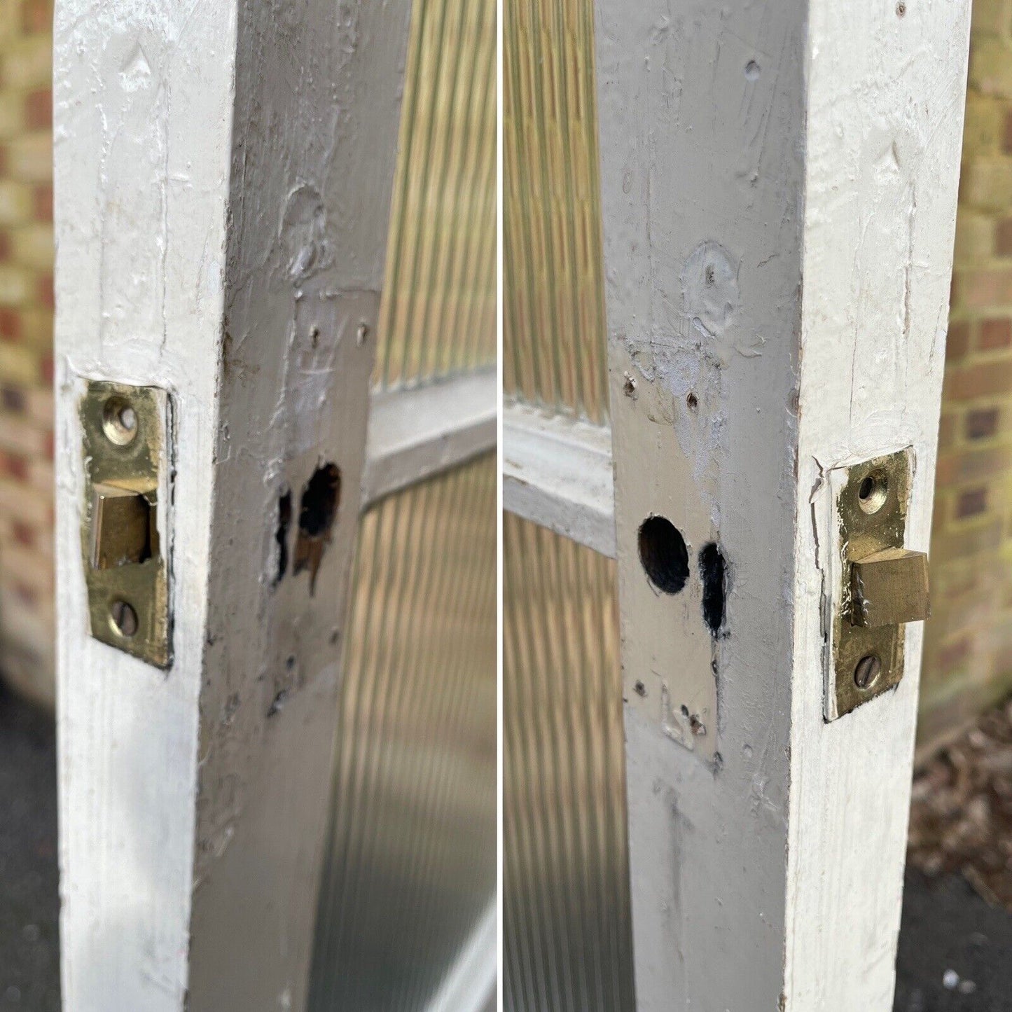Reclaimed Reeded Glass Internal Or External Door 1945 x 725mm