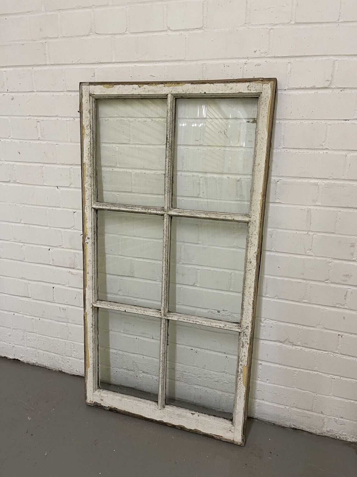 Reclaimed Old Georgian 6 Panel Wooden Window 580 x 1100mm