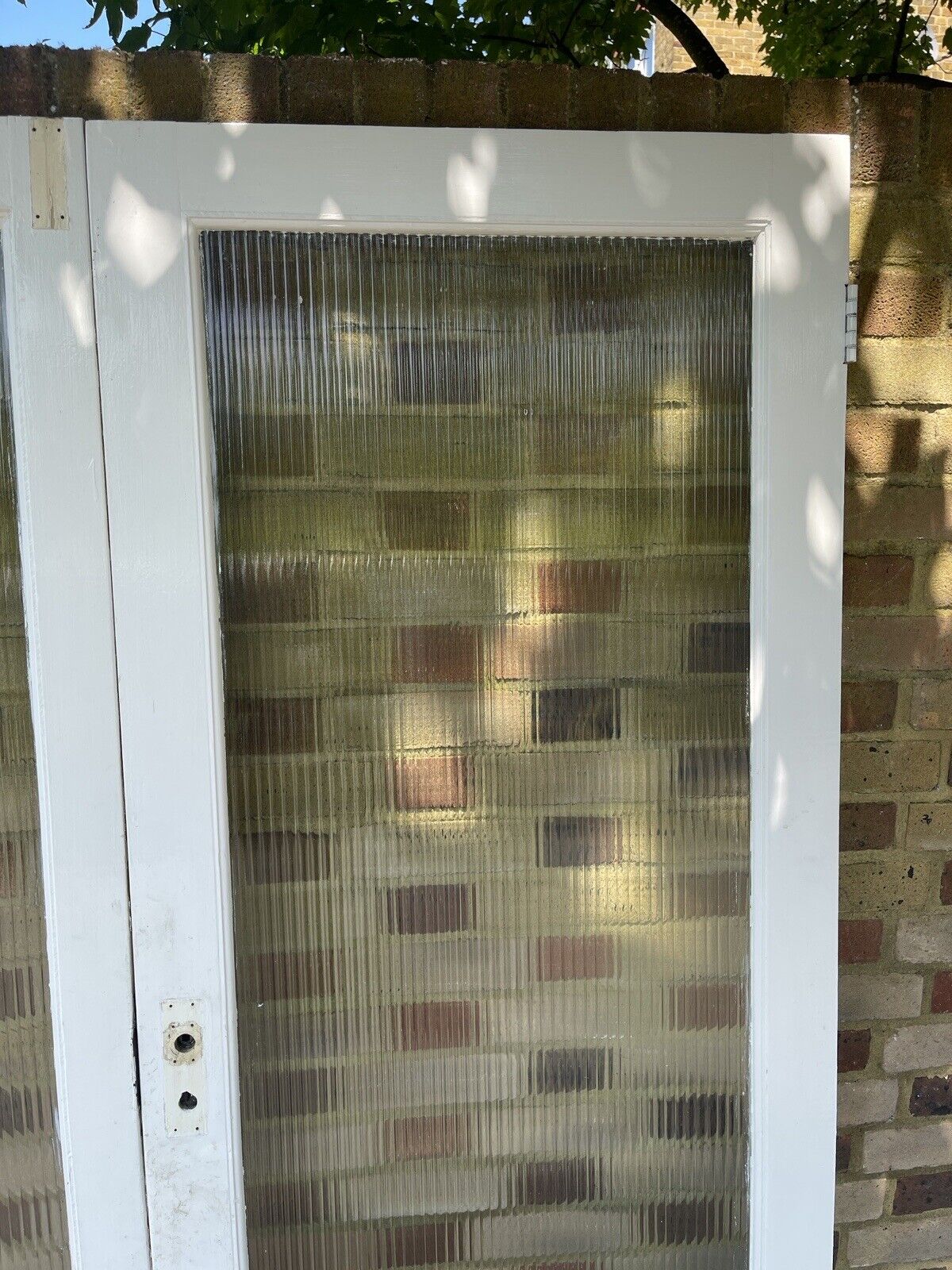 Reclaimed Reeded Glass Internal Or External French Doors 1950 x 1505mm