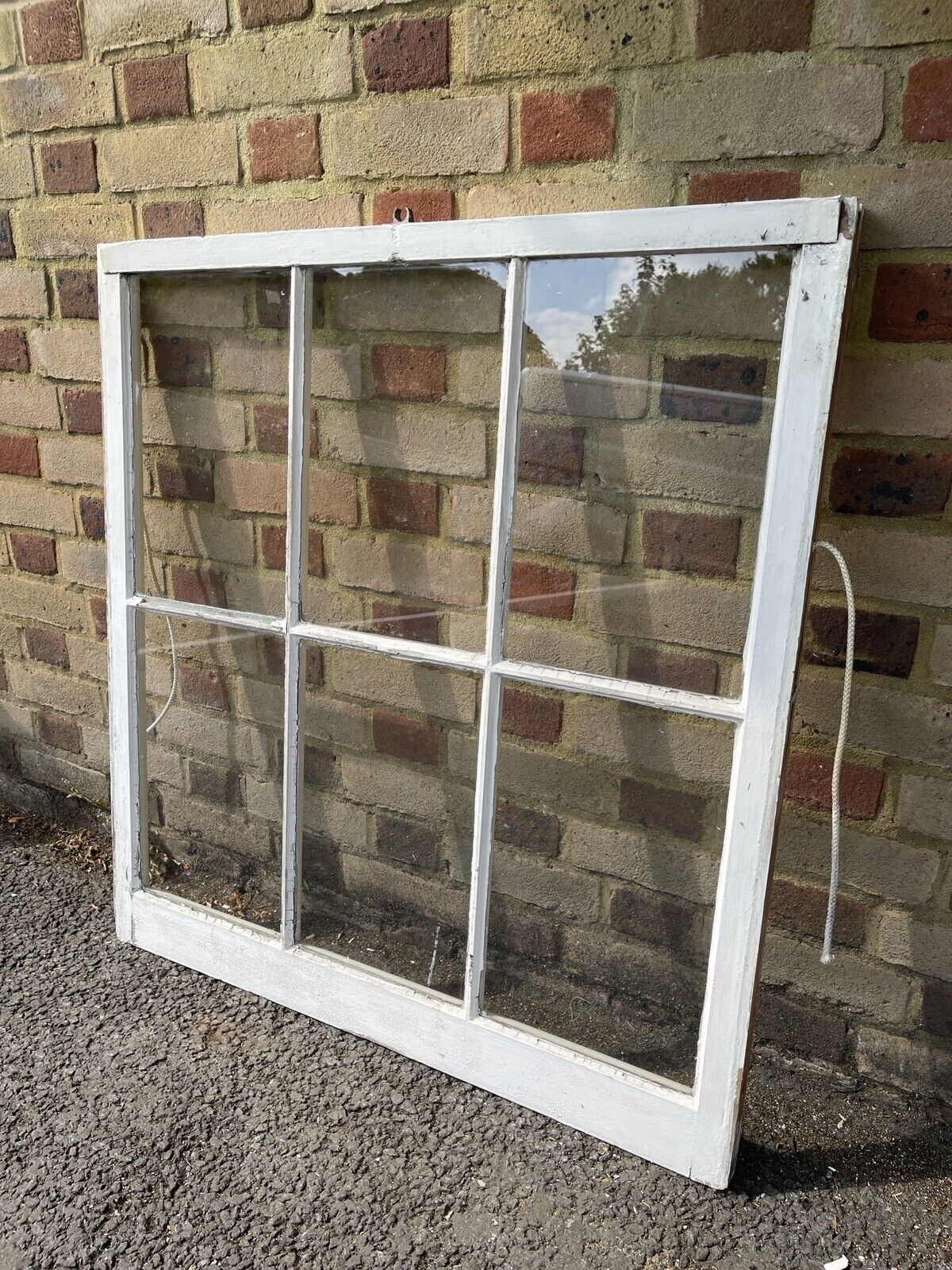 Reclaimed Old Georgian 6 Panel Wooden Window 900 x 945mm