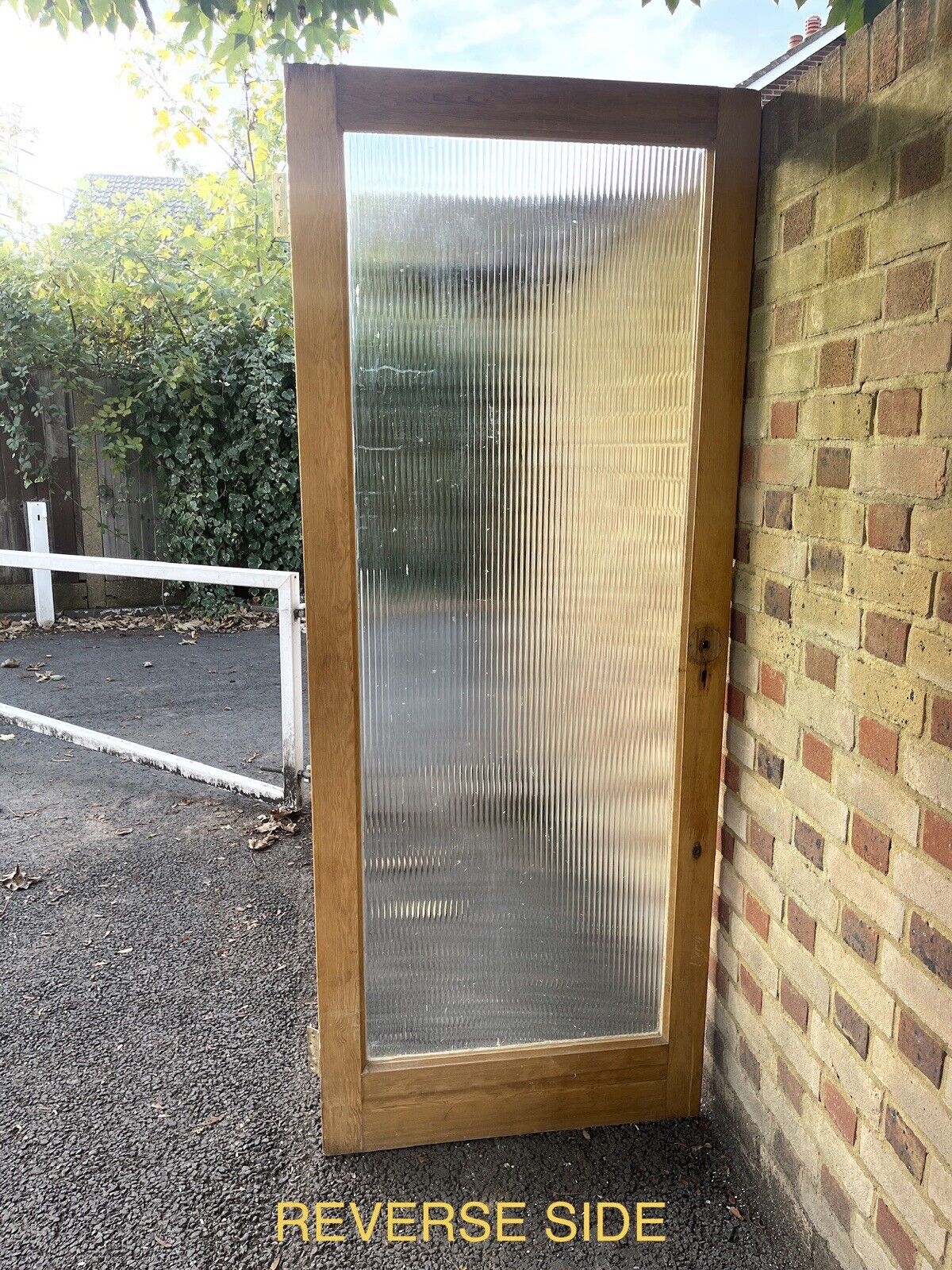 Reclaimed Reeded Glass Internal Or External Door 2030 x 820mm