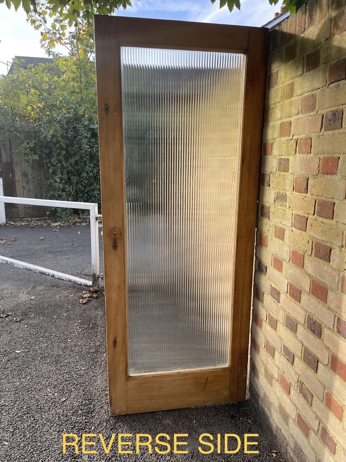 Reclaimed Reeded Glass Internal Or External Door 2025 x 812mm