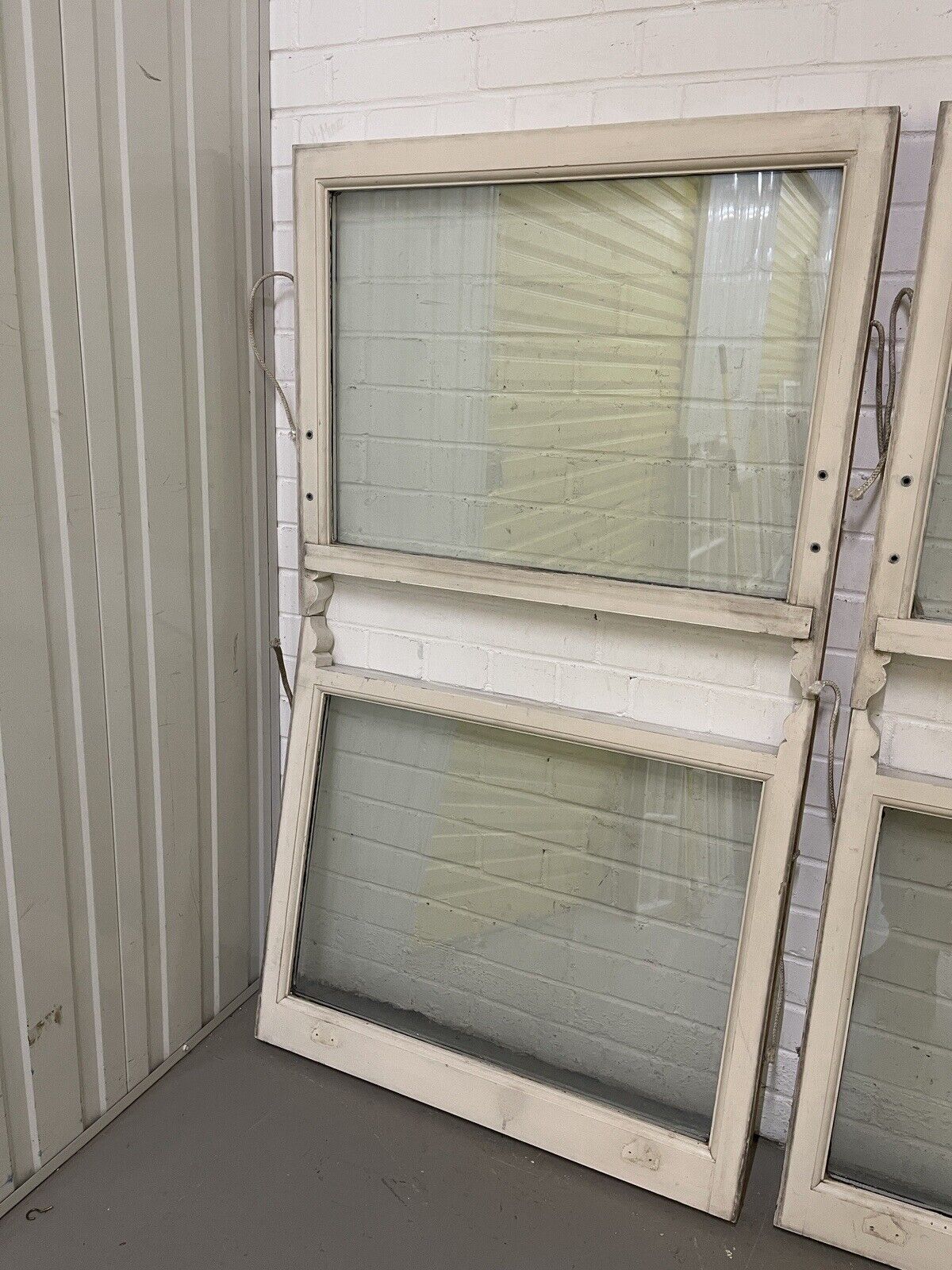 Two Pairs Of Double Glazed Wooden Sash Windows 803x687 798x715 803x688 803x715mm